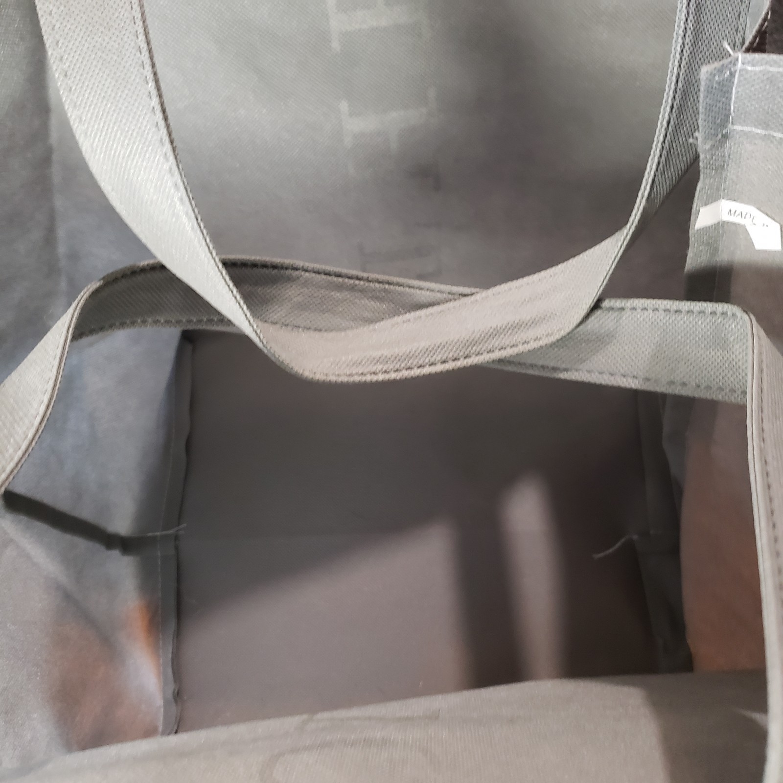 Anthropologie Branded Reusable Tote Bag Grey 16x13x12 inches