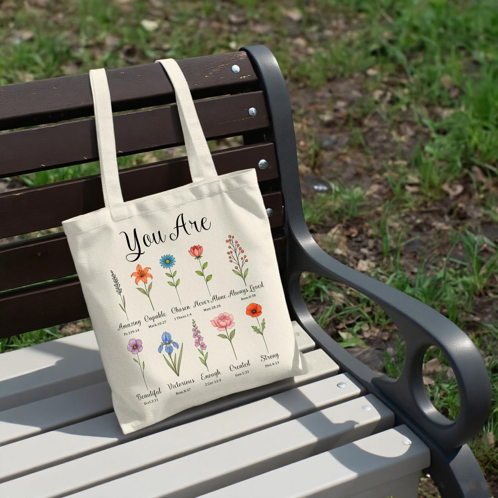 Christian Gifts for Baptism Easter Basket Stuffers Bible Tote Bag Scripture C…