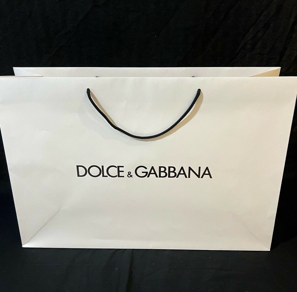 Dolce Gabbana Reusable Paper Shopping Bag Gift Rope Handle 15.5″ x 23.5″ x 8″