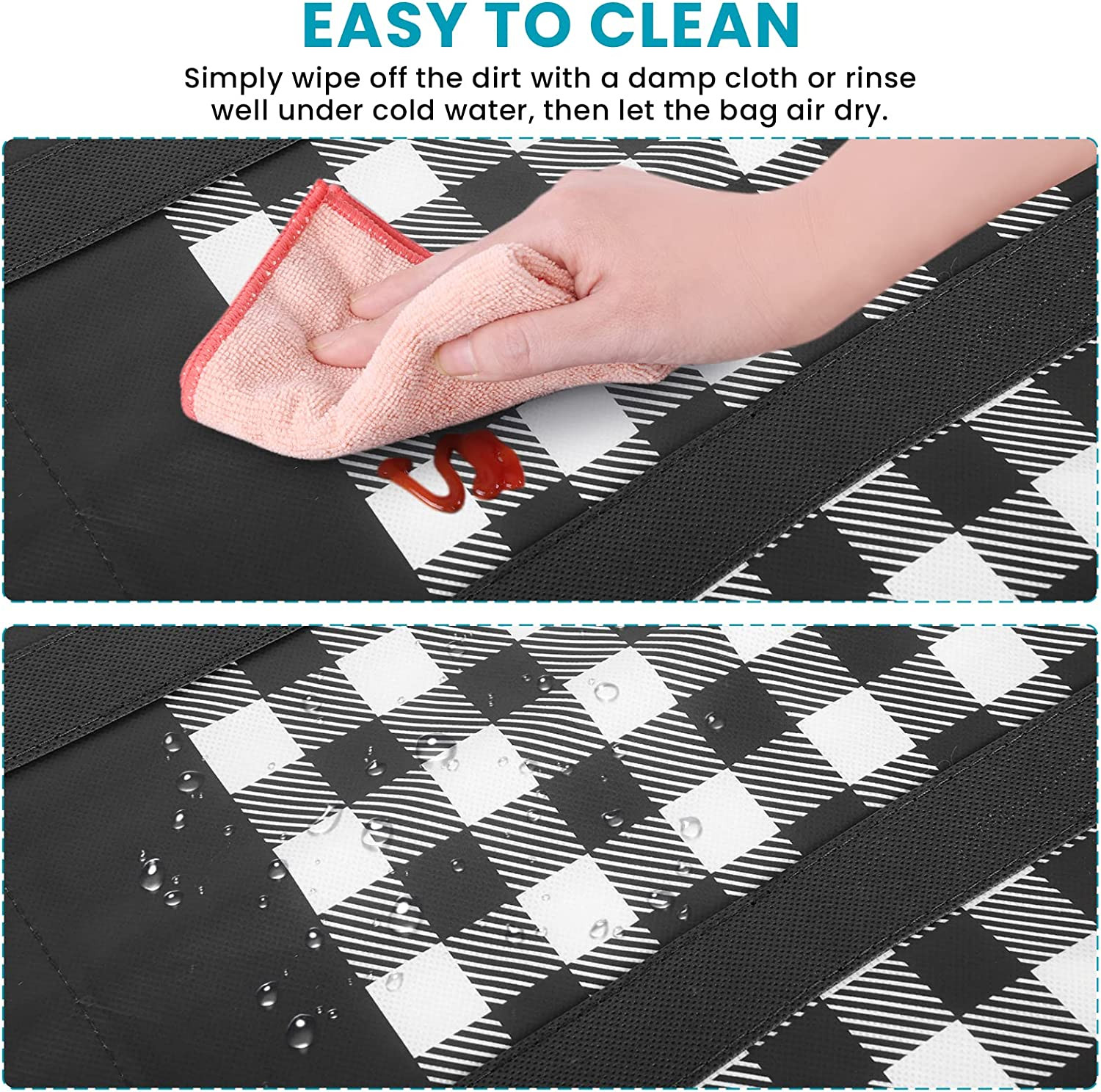 Reusable Grocery Bags Tote Bags Reinforced Handles Water Resistant Multipurpose