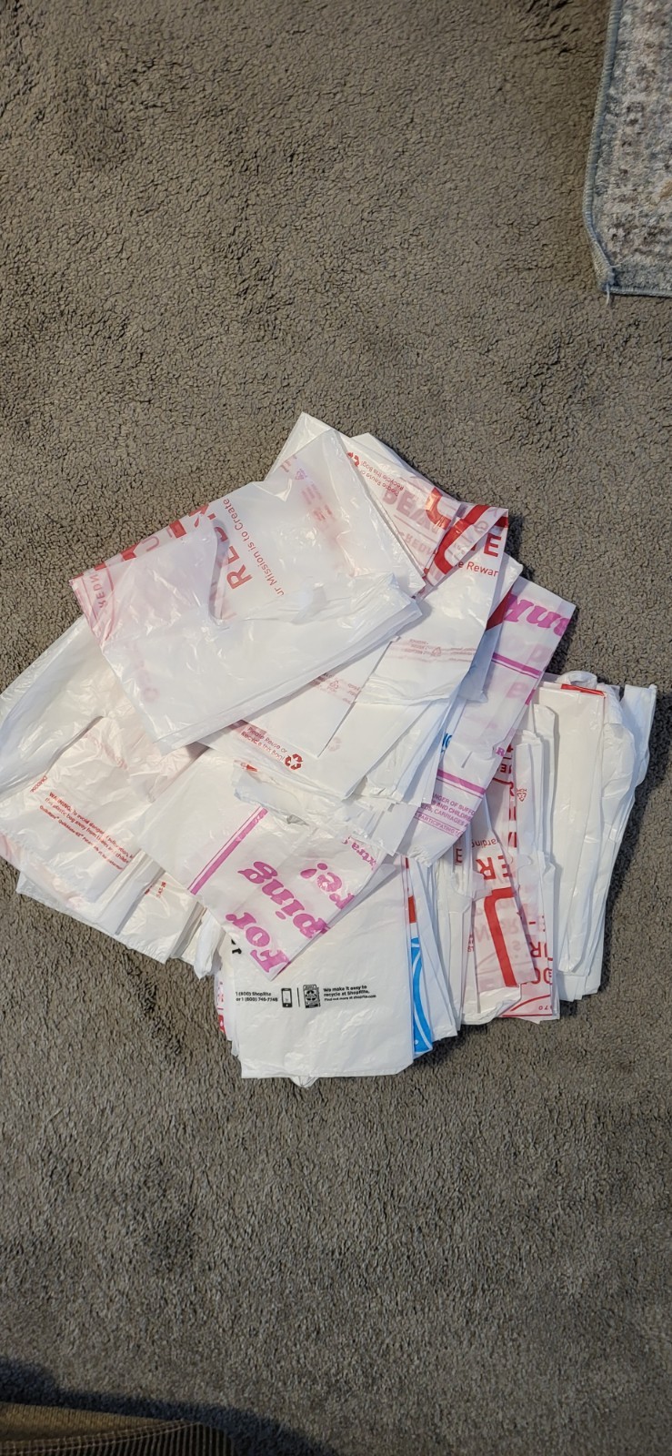 50 Plastic Grocery Bags Clean For Crafts Or Trash