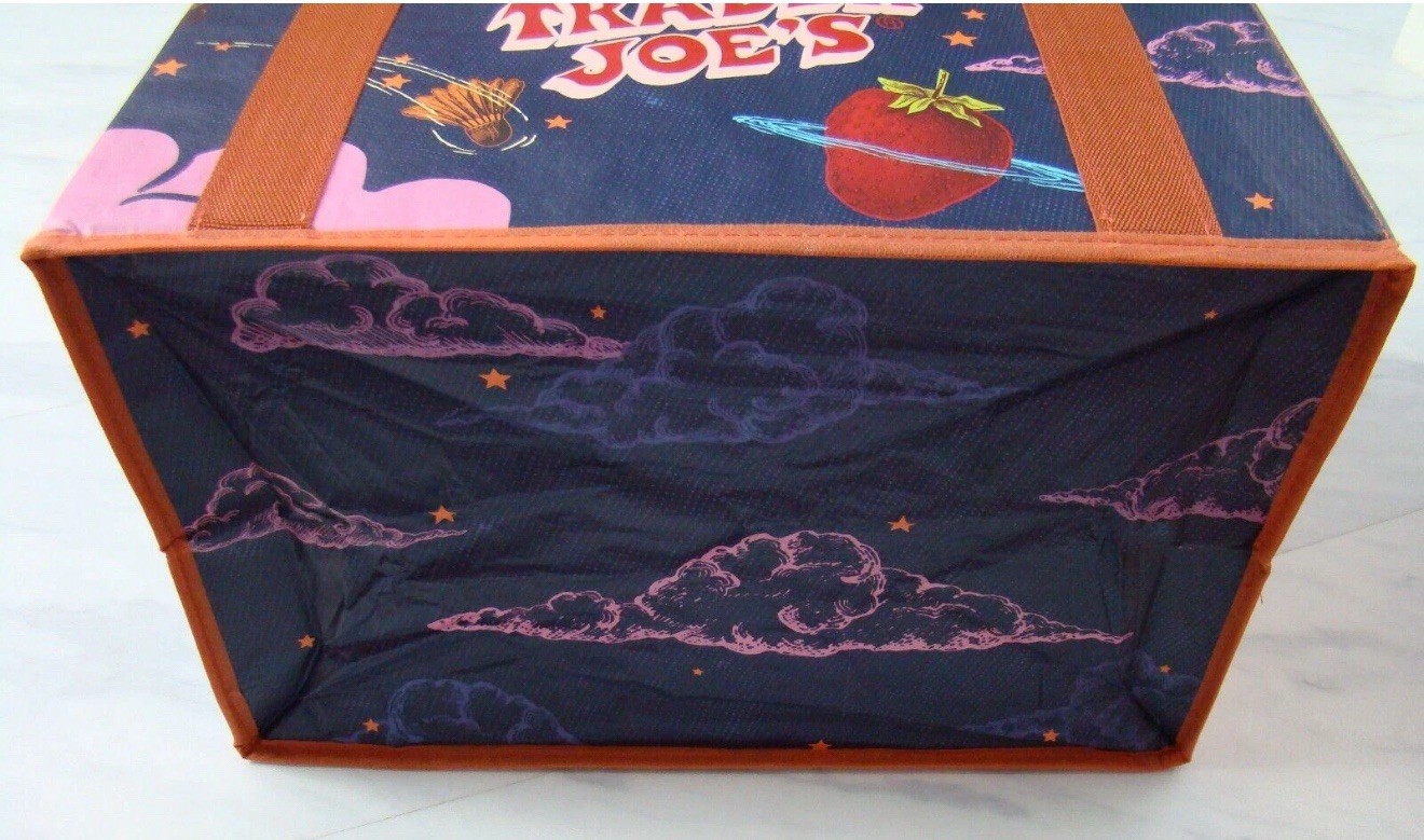 New Trader Joe’s Stand Up Collapsible Reusable Grocery Tote Shopping Bag