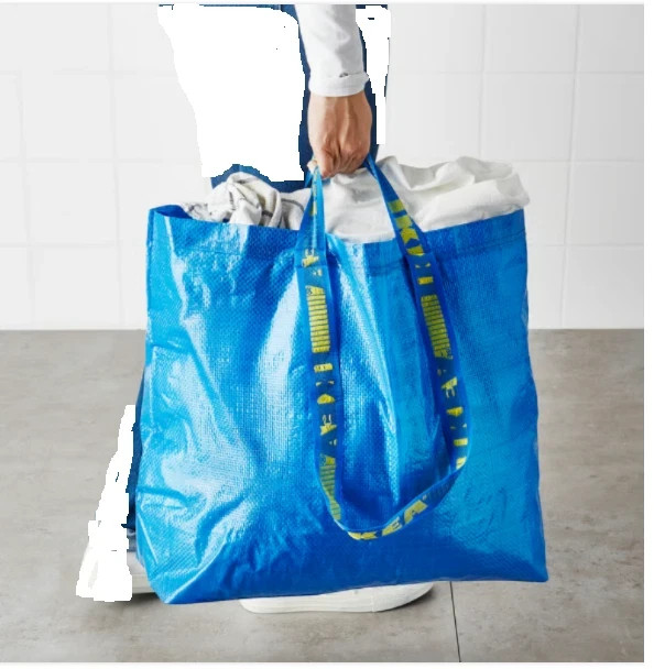Medium Size IKEA Shopping Bag Blue Reusable Durable GroceryLaundry Frakta 10Gal