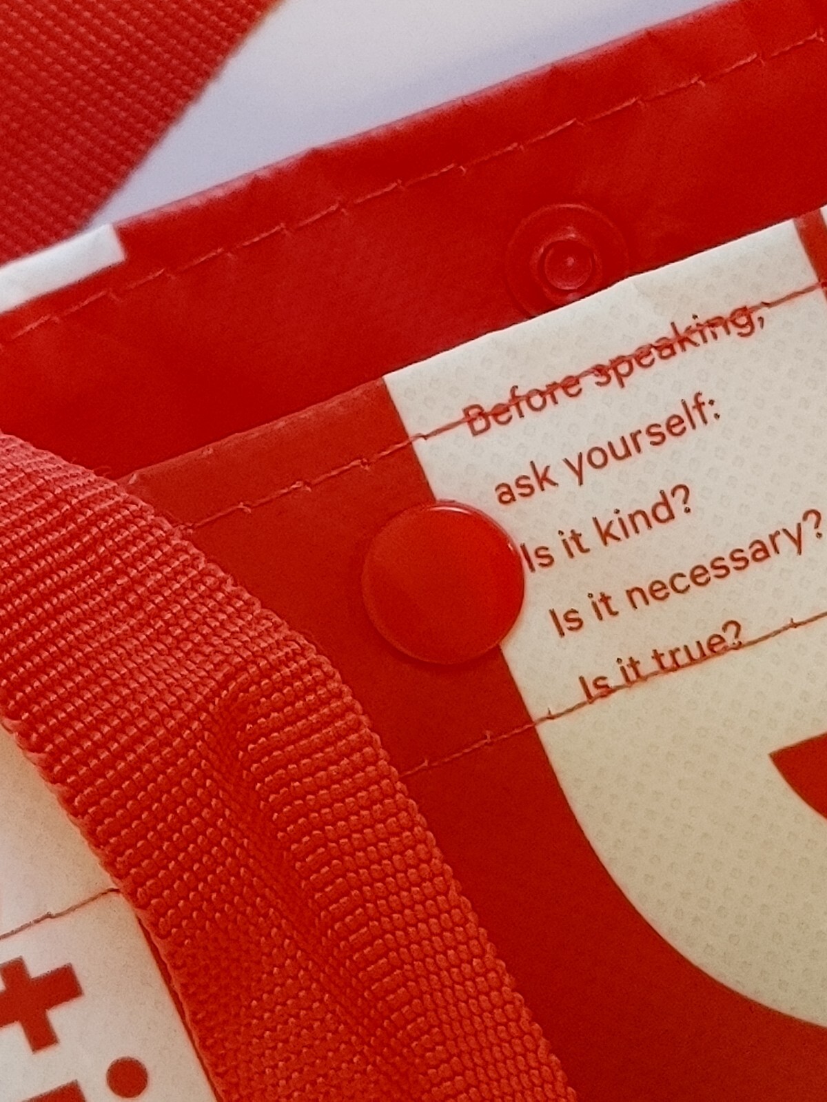 Red White Lululemon Reusable Shopping Tote Bag Be All In Yoga