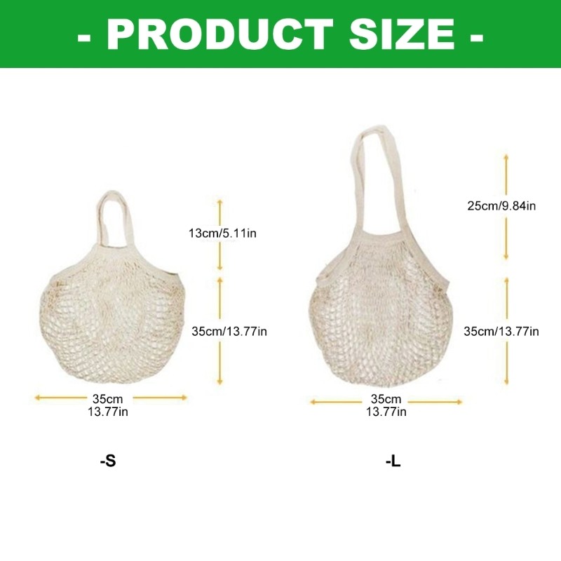 Portable Compact Mesh Grocery Bag Cotton Material Freshly Saver For Daily