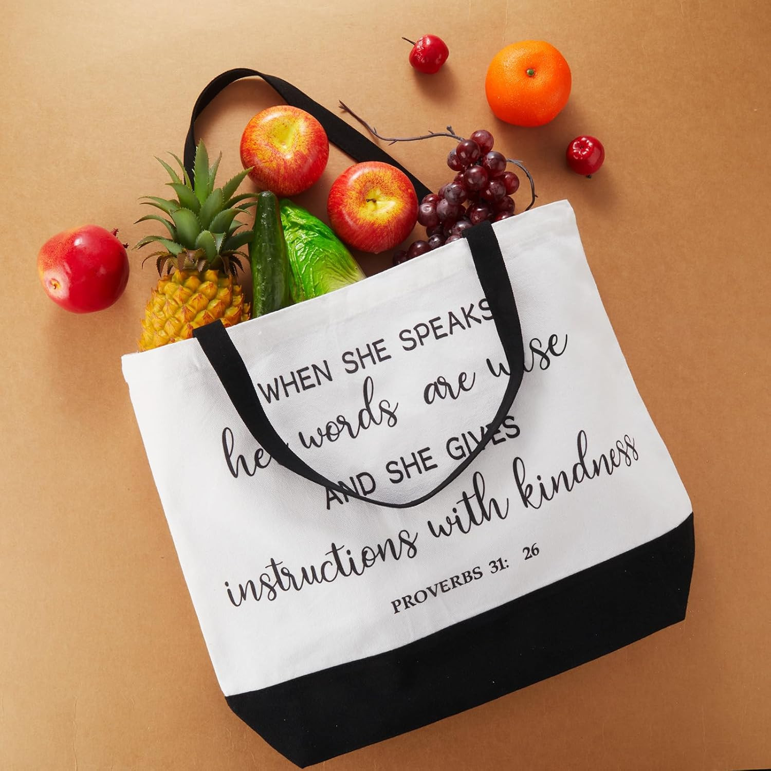 10 Pcs Christian Bible Verse Tote Bags Religious Gift Canvas Reusable Bags for W