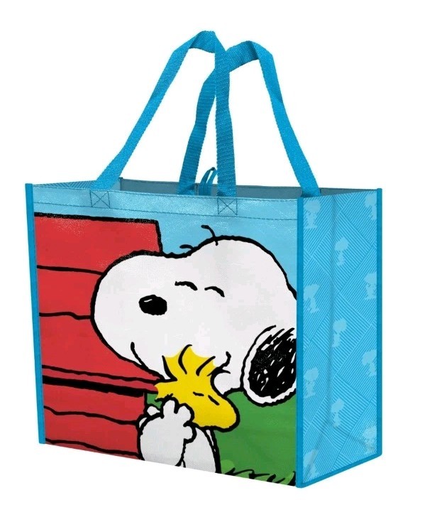 Peanuts Snoopy Woodstock Hugging XL Reusable Tote/Shopping/Gift Bag NWOT!