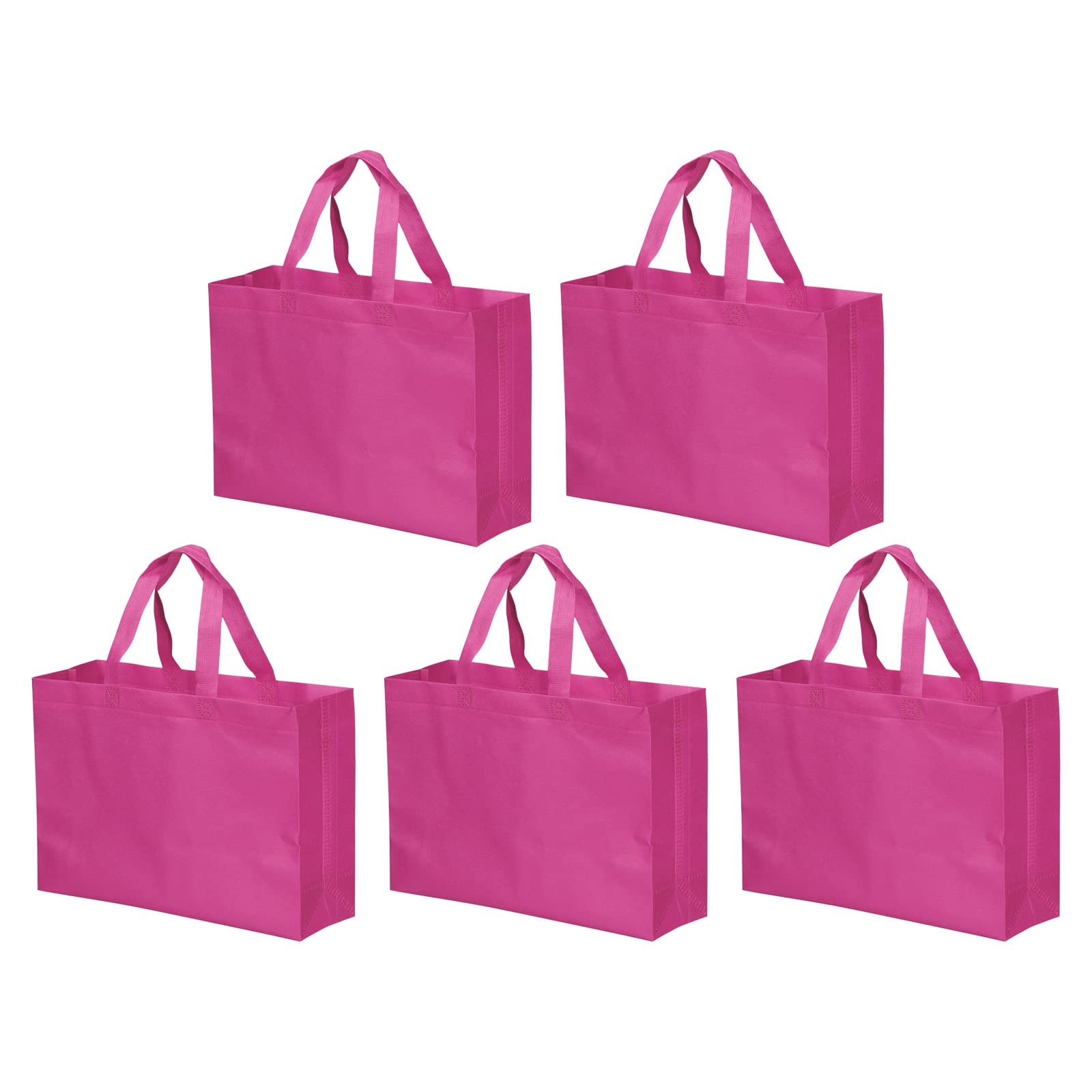 Rose Red 30x40cm DIY Blank NonWoven Reusable Gift Tote Grocery Bags 10 PCS