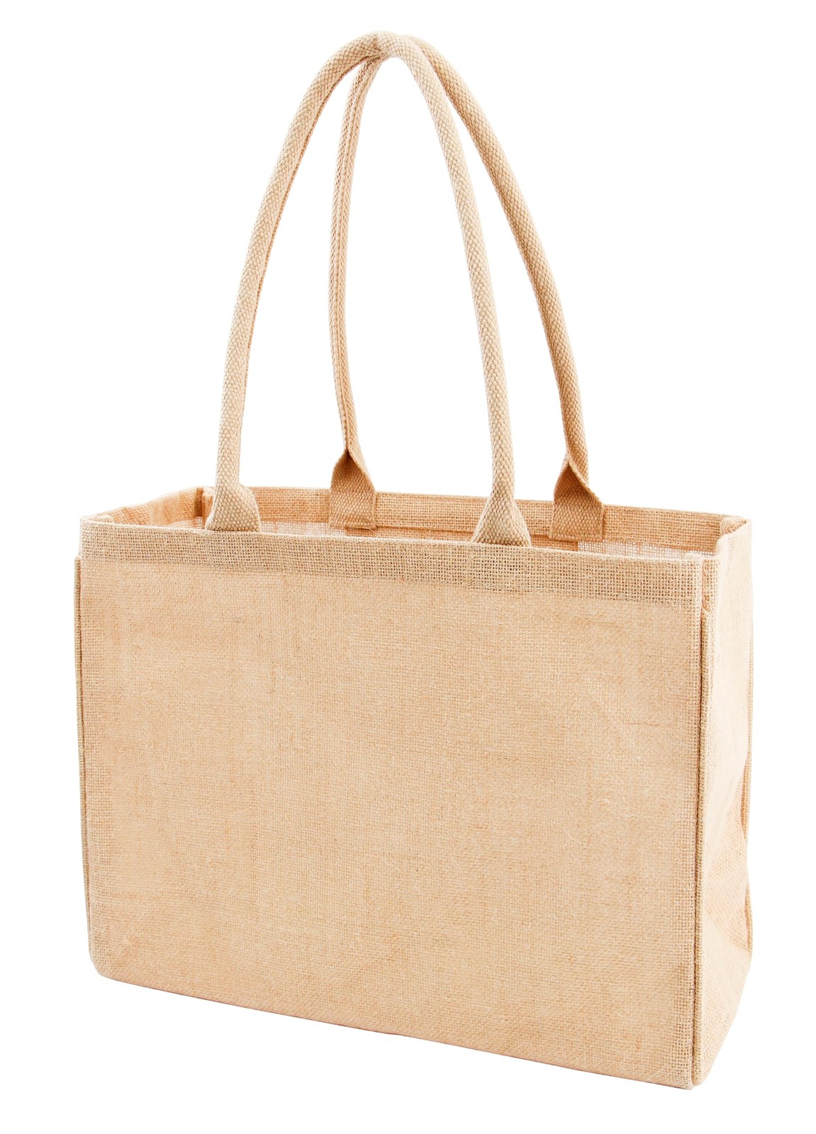 Blank Jute Market Tote Bag Handles Reusable Grocery Shopping Handbag