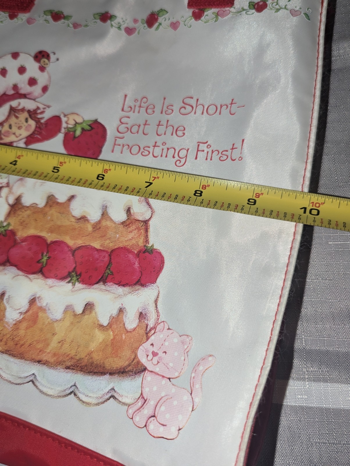 Strawberry Shortcake Reusable Shopping Bag Foldable Red Character Print PVC