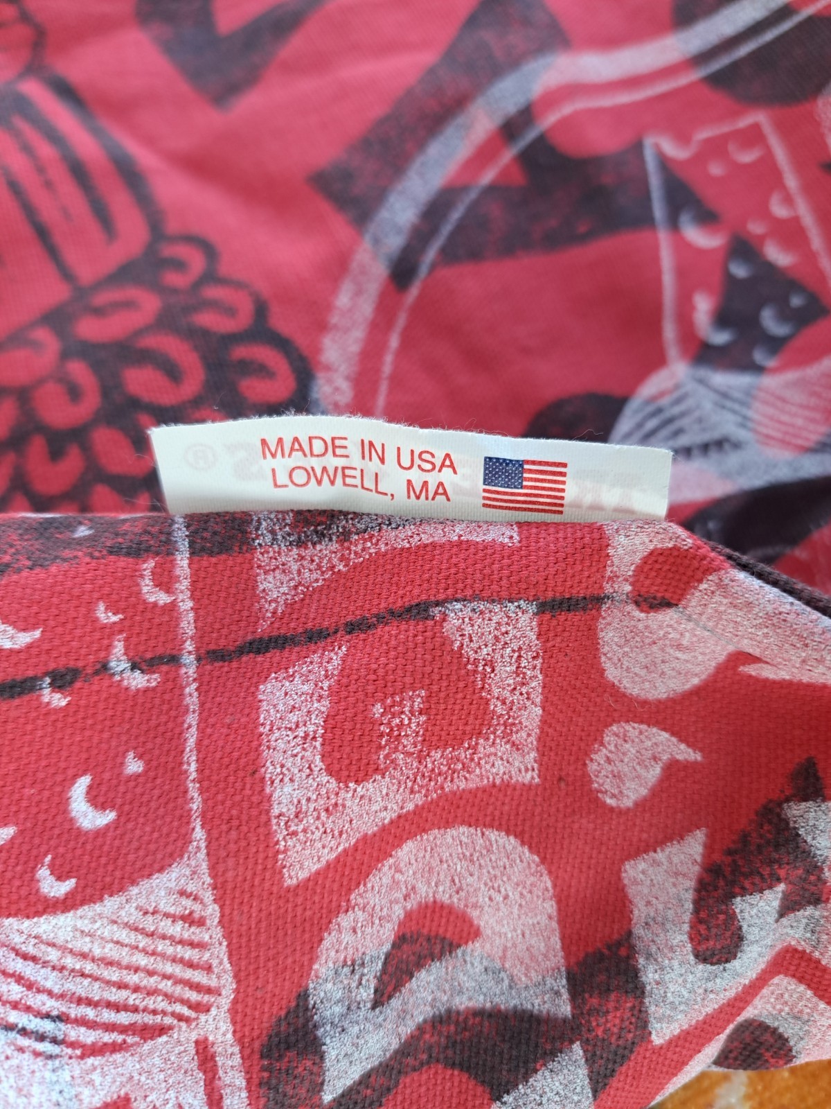 Trader Joe’s MADE IN USA Red Canvas Cheese And Bread Tote Bag BIN88
