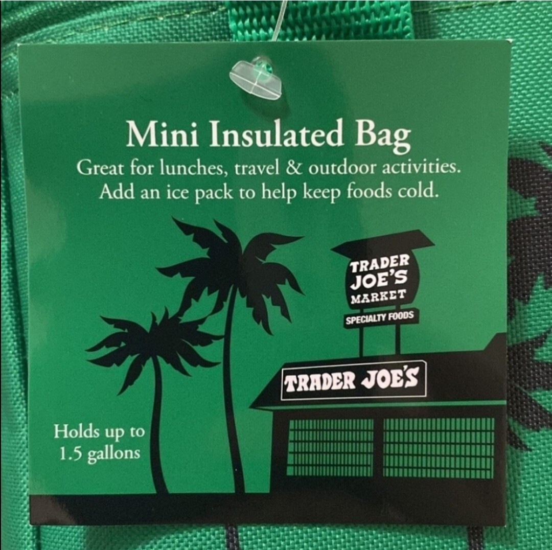 Trader Joe’s Mini Insulated Cooler Tote Lunch Bag Green
