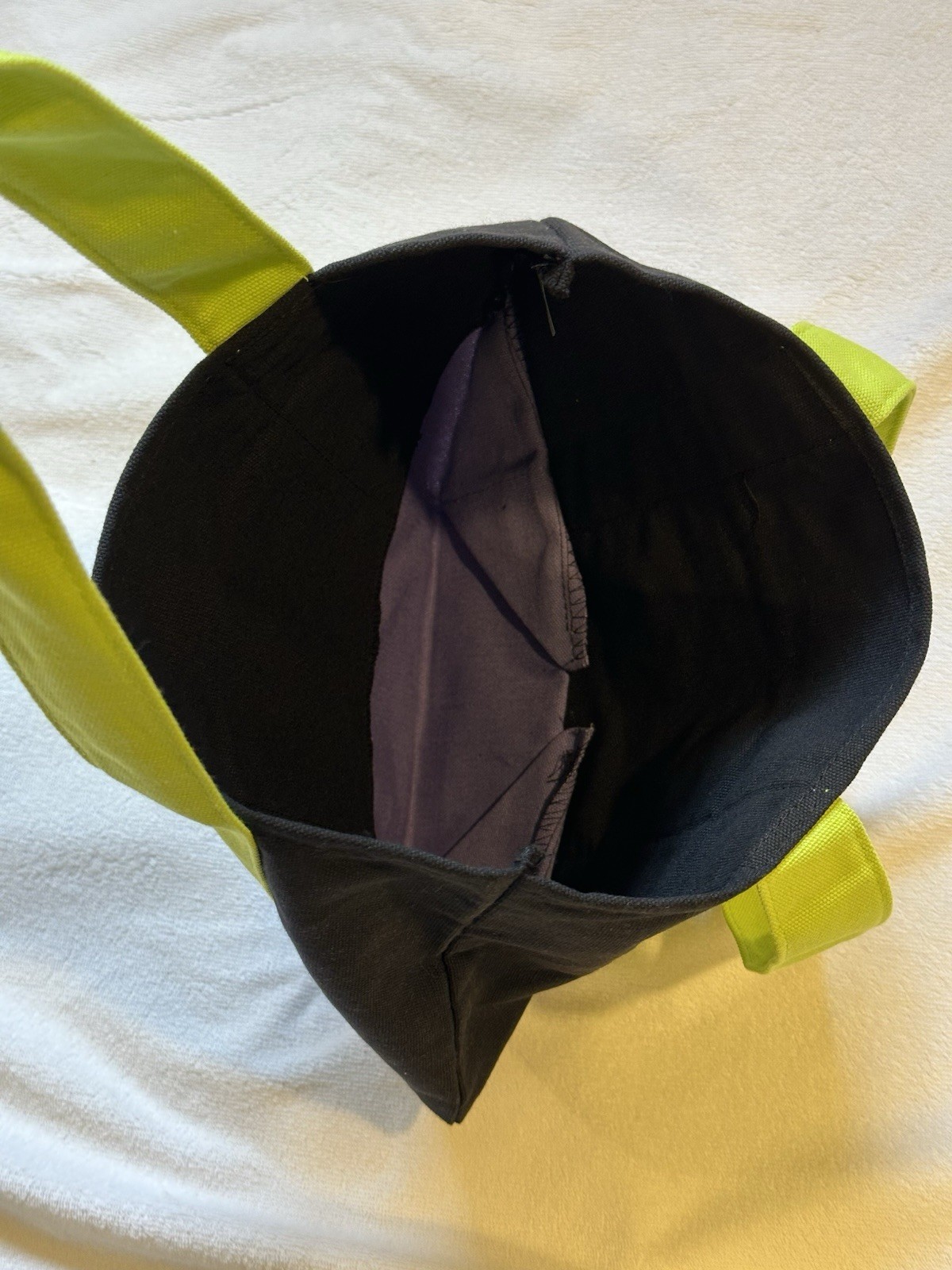 New Trader Joe’s Halloween Canvas Mini Tote Bag Black Green Purple Orange