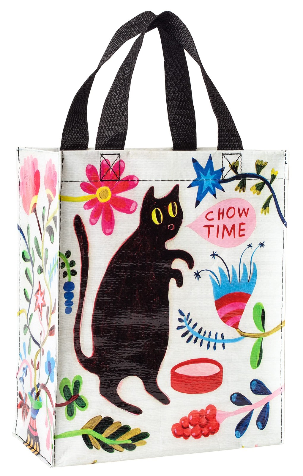 Handy Tote Bag – Kitty Says It’s Chow Time – Recycled & Reusable Sturdy Canva…
