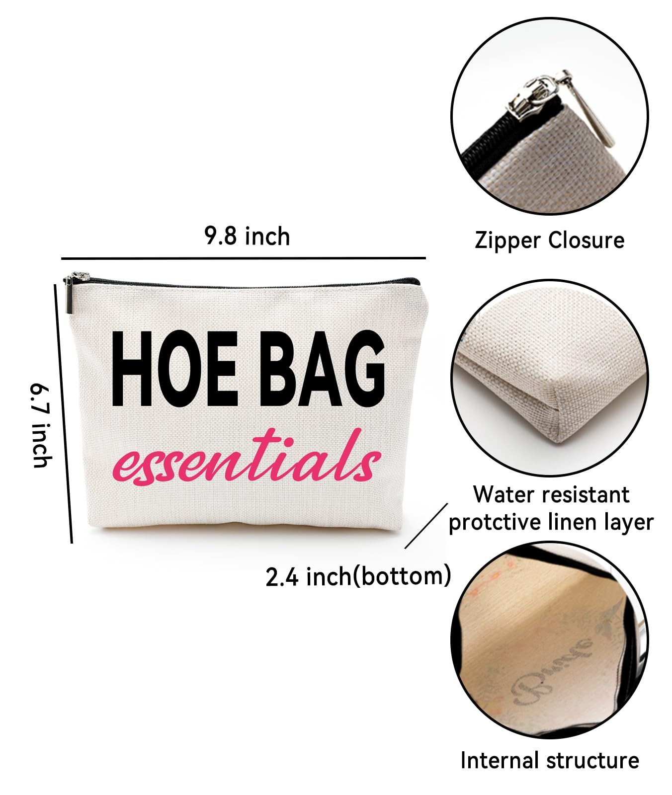 ZUYUROU 5 Pack Multi-color Funny Gag Gift for Women, Friends & 5 Hoe Bag