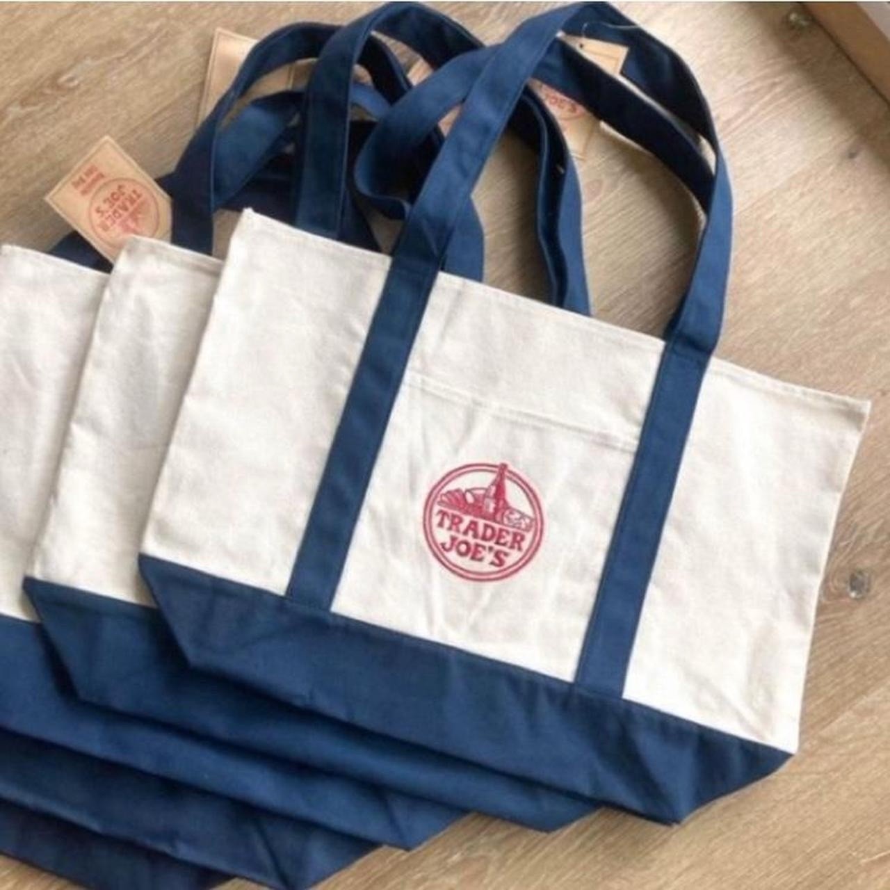 Trader Joe’s Canvas Tote Shopping Bag – LARGE CLASSIC NAVY – NEW with TAGS