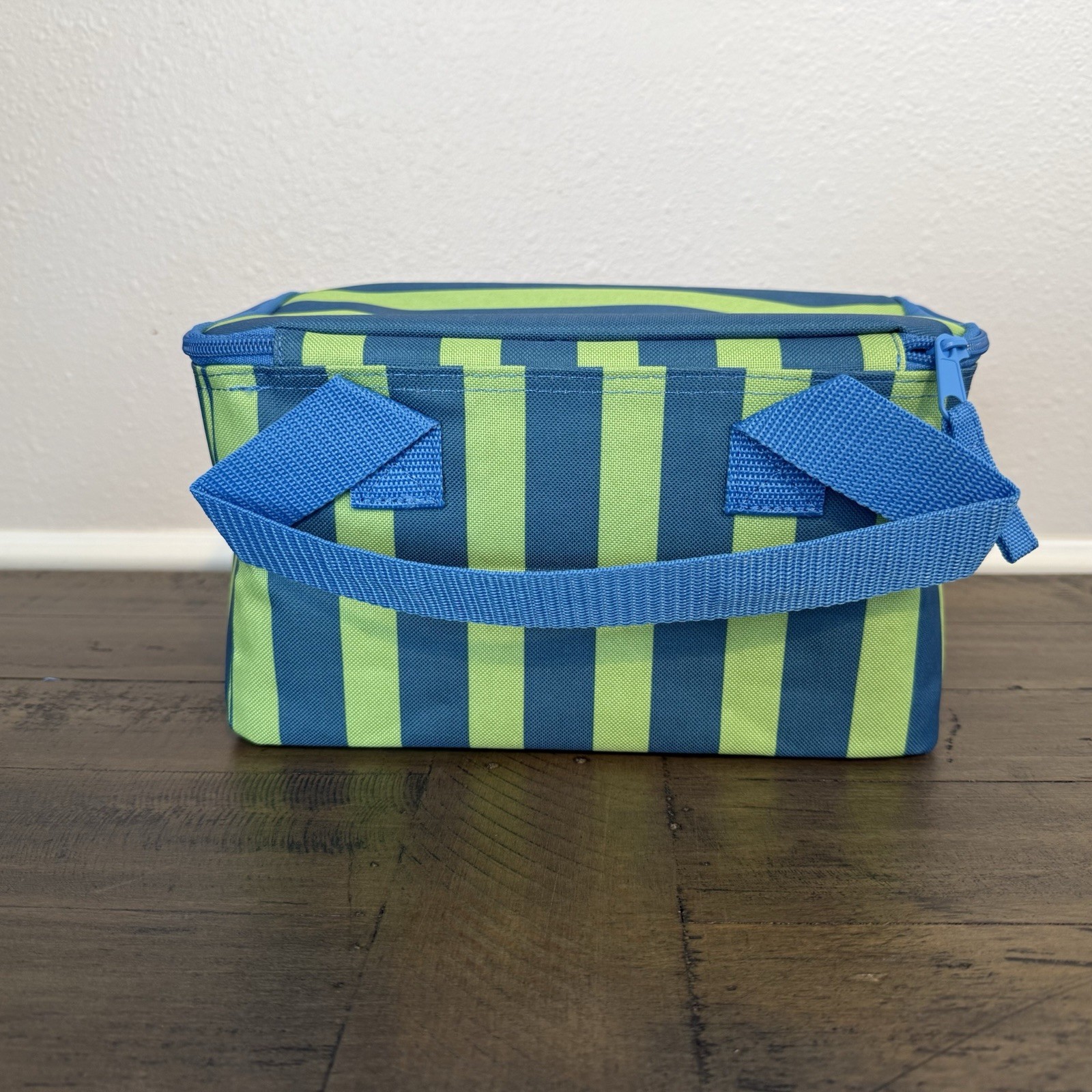Trader Joe’s 2026 Mini Insulated Lunch Bag Cooler Green Blue Stripe SHIPS TODAY!