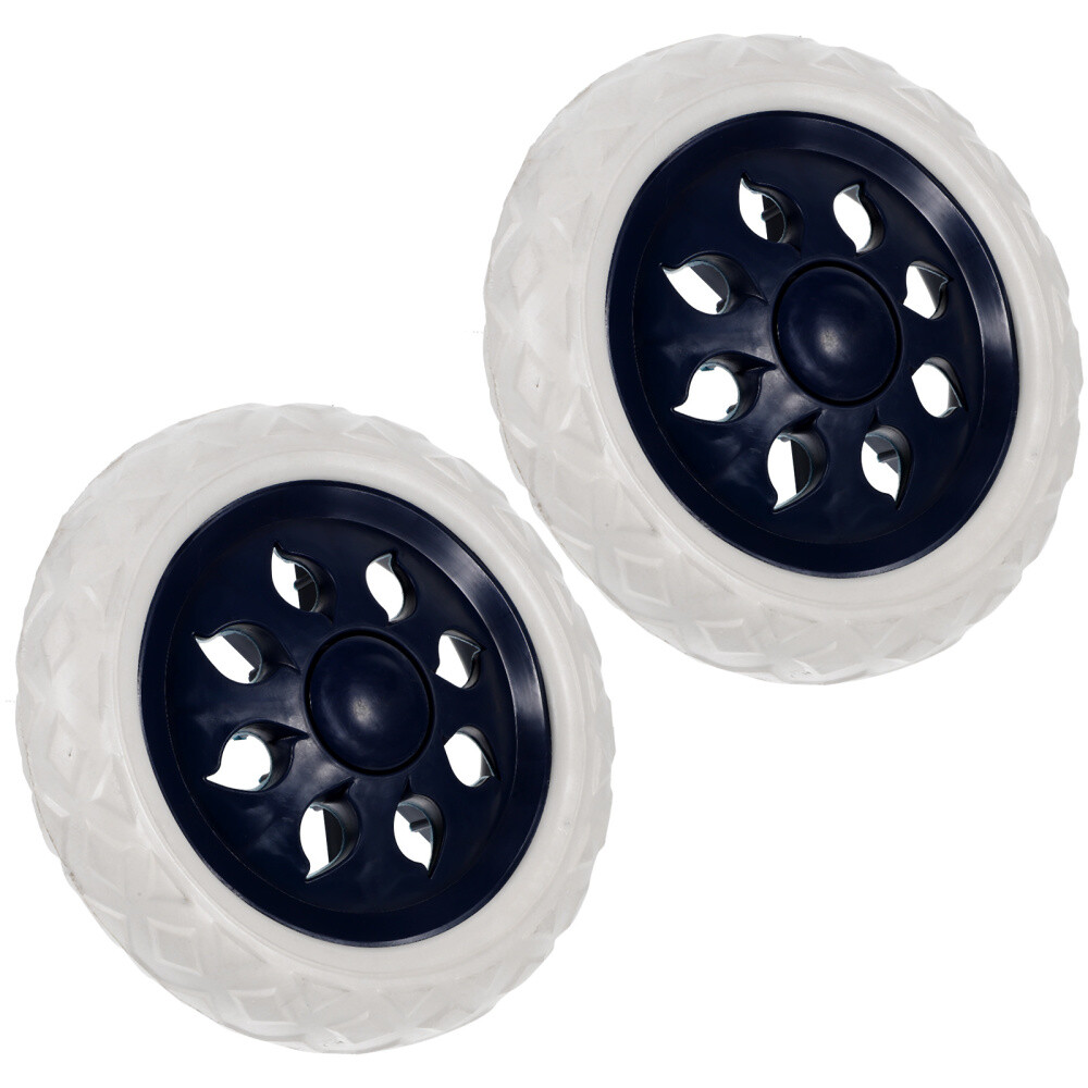 2 Pcs Shopping Cart Wheels Plastic Casters Replacement for Grocery Trolley