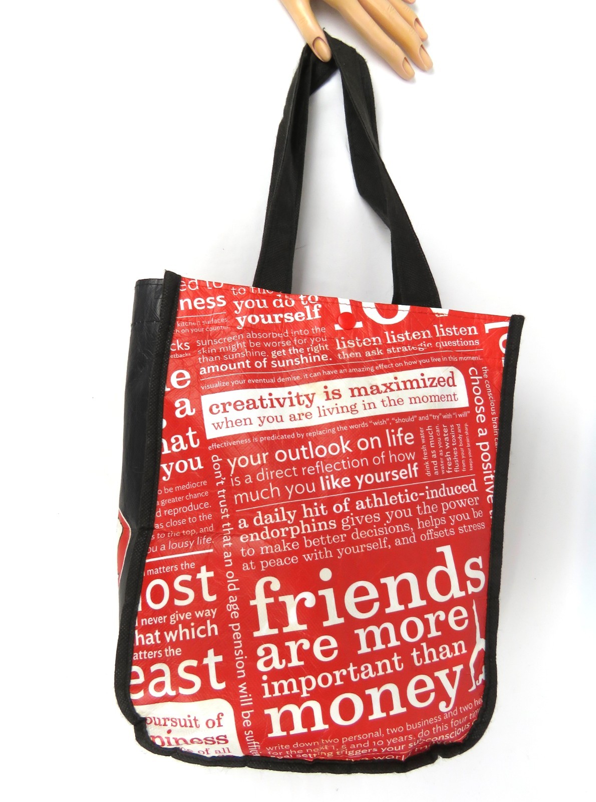 Lululemon Shopping Bag Gift Giving Closet Storage Snap Closure 9x11x4 FRIENDS