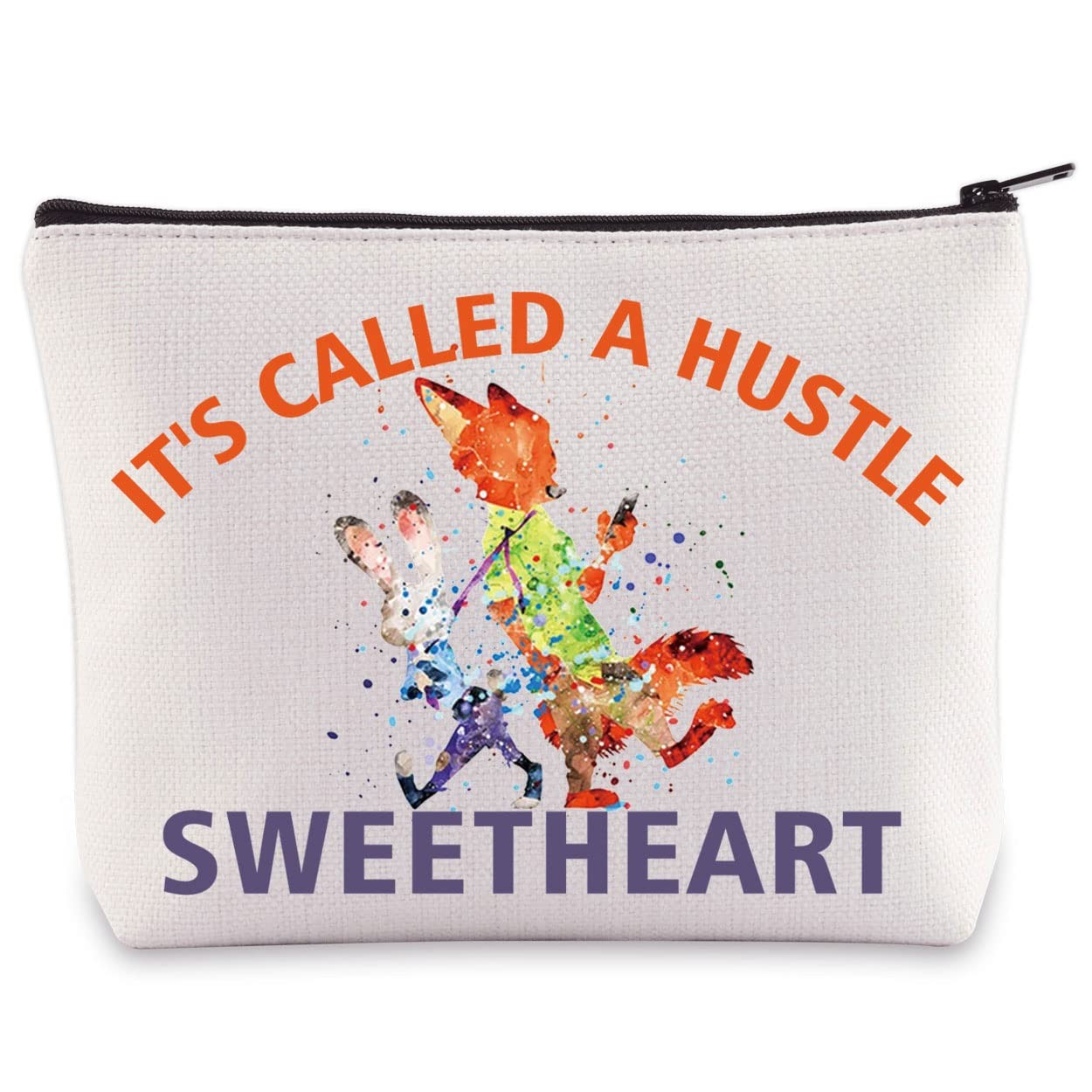 BWWKTOP Nick & Judy Cosmetic Makeup Bag Cartoon Movie Fans Called Hustle