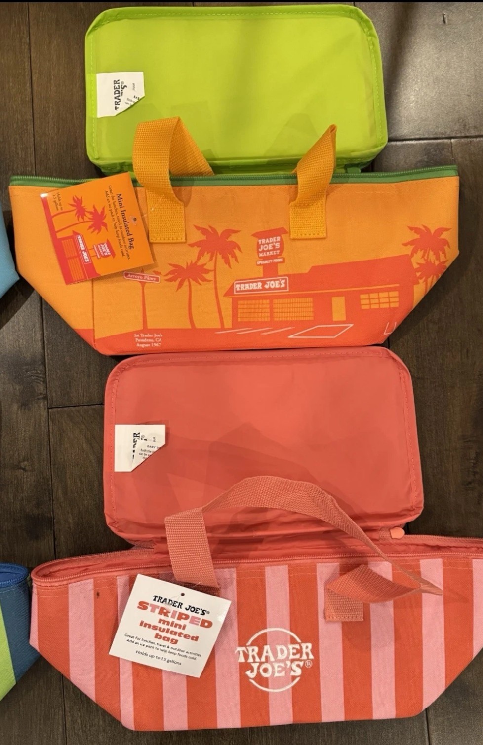 ☀️NEW Trader Joe’s 2026 Summer Mini Insulated Tote Bags Set of 6 NWT LIMITED ETD