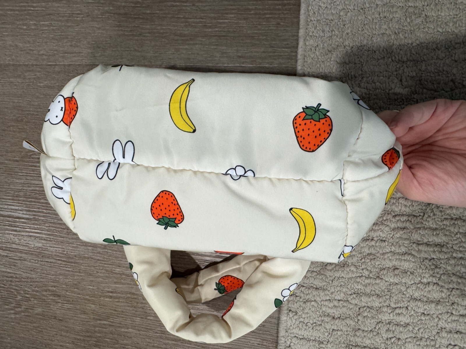 Miffy Puffy Tote Rope Picnic Eco Picnic Bag Friends Used HTF Rare Puffy