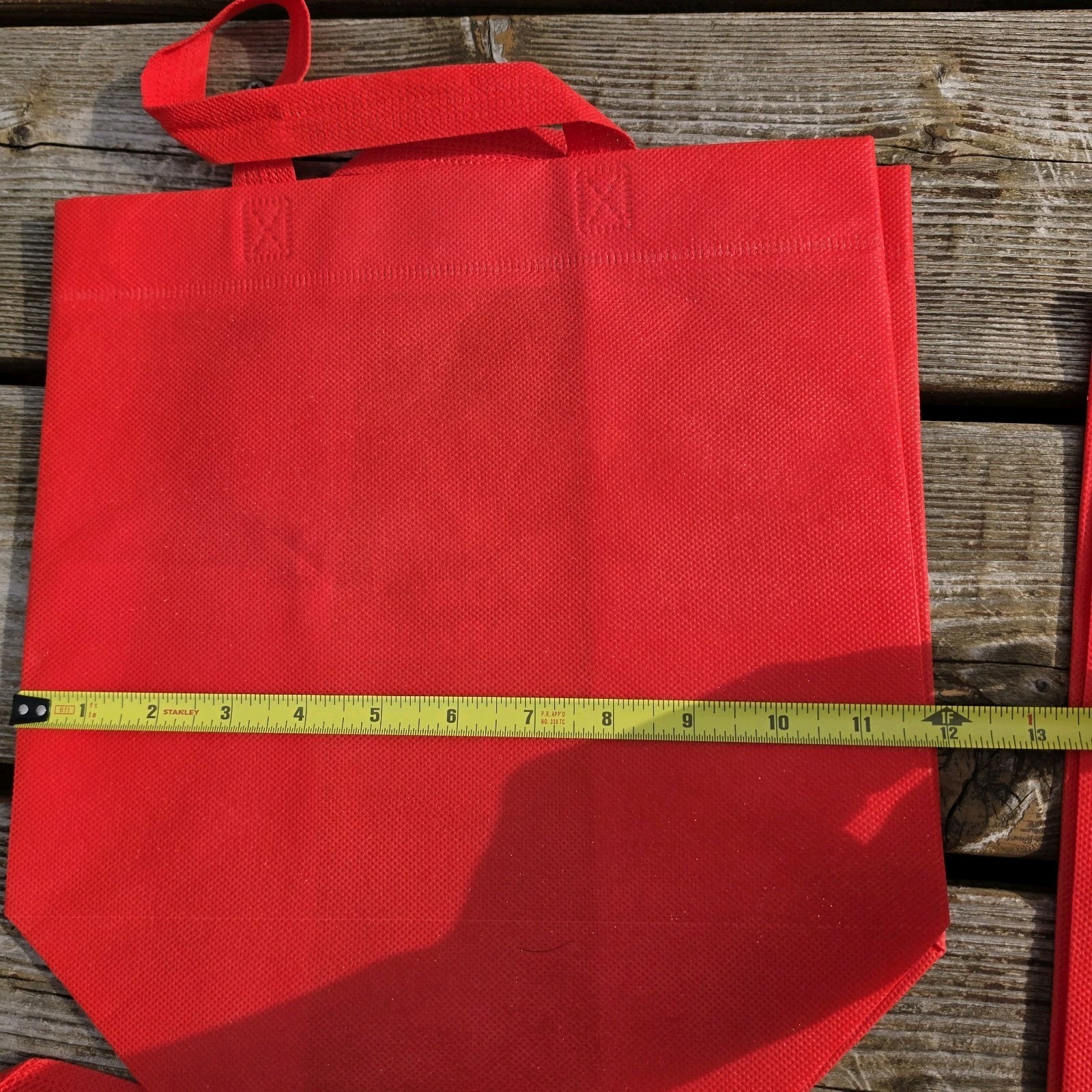 NEW LOT OF 5 COUNT Reusable RED Target Shopping Tote Bag 10x8x12 NEW! US Made