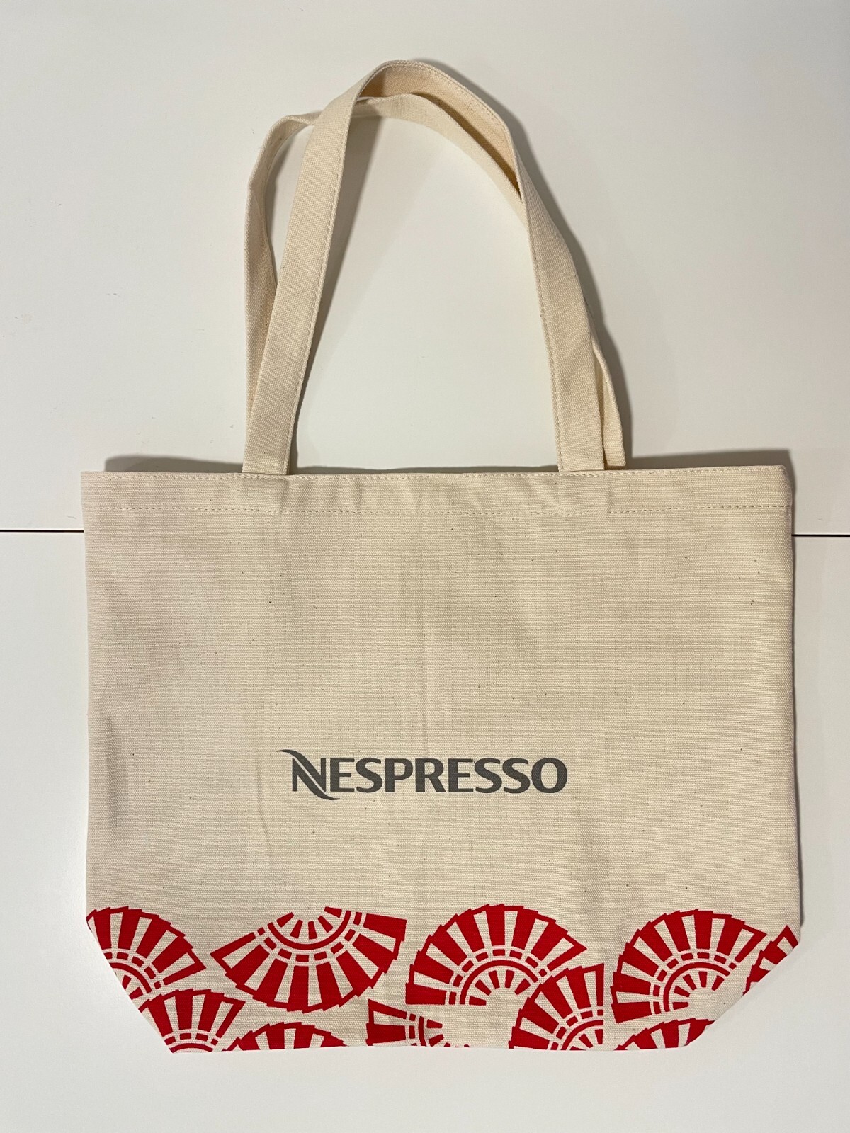 New Nespresso Organic Cotton Canvas Tote Shopping Bag 12.5″ X 11″ X 5″