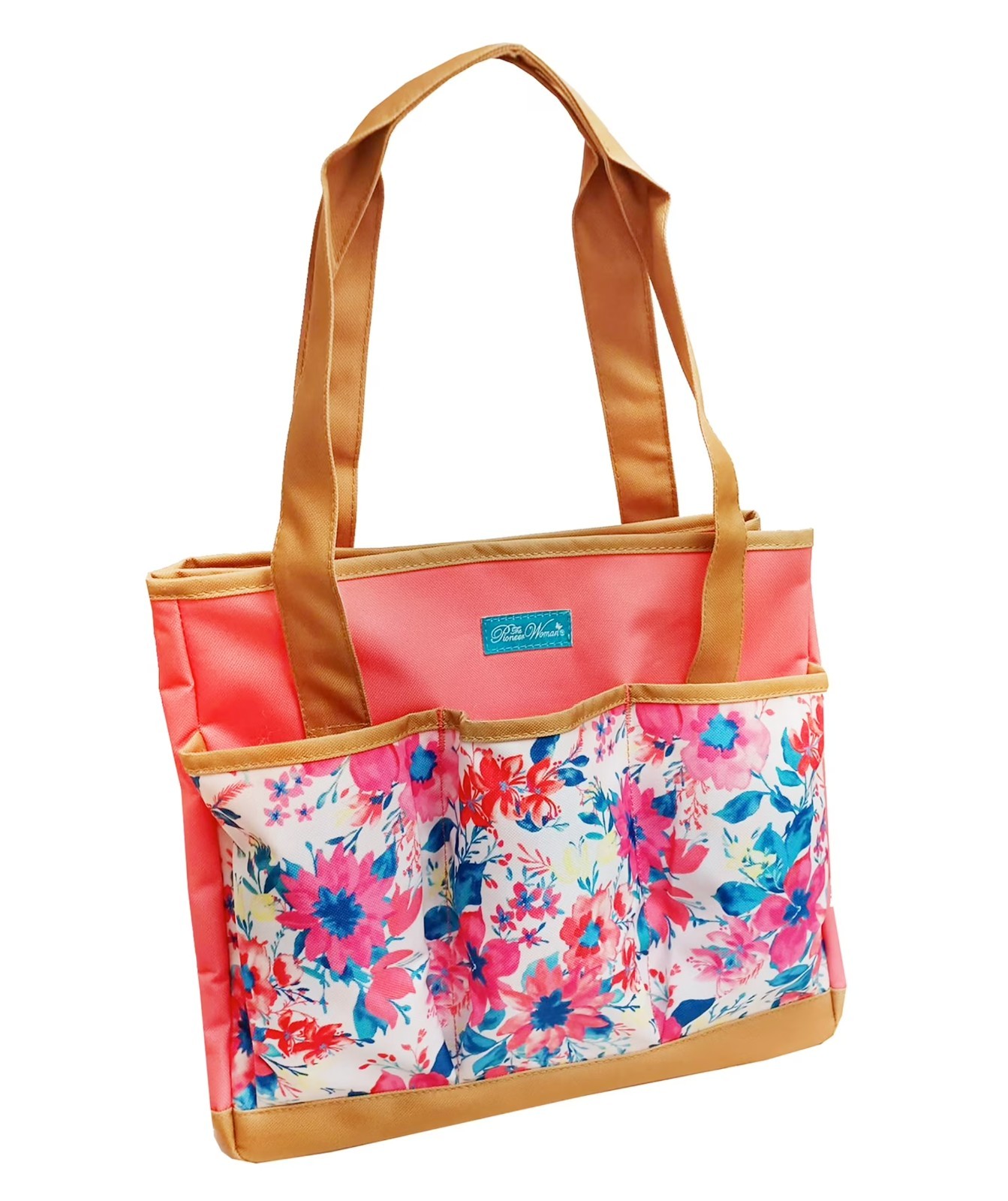 The Pioneer Woman FRESH FLORAL Garden Tote Bag with Pockets for Storing Tools
