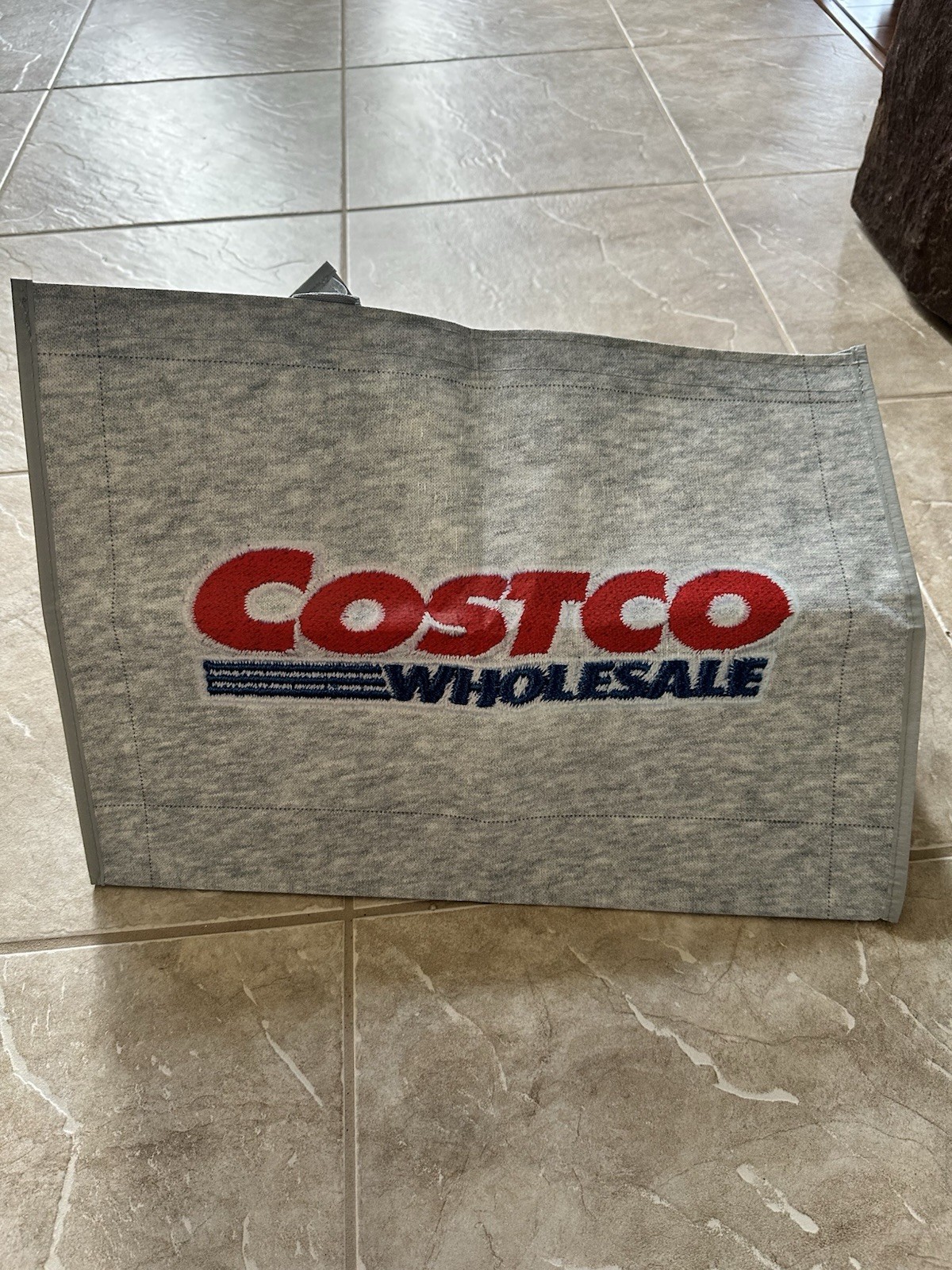 Costco Gray Reusable Shopping Tote SINGLE BAG FREE SHIPPING
