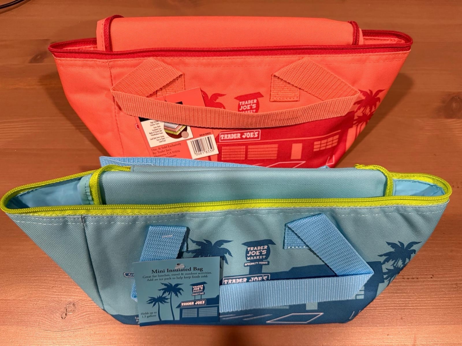 Trader Joe’s Mini Insulated Bags Peach & Blue (LIMITED EDITION)
