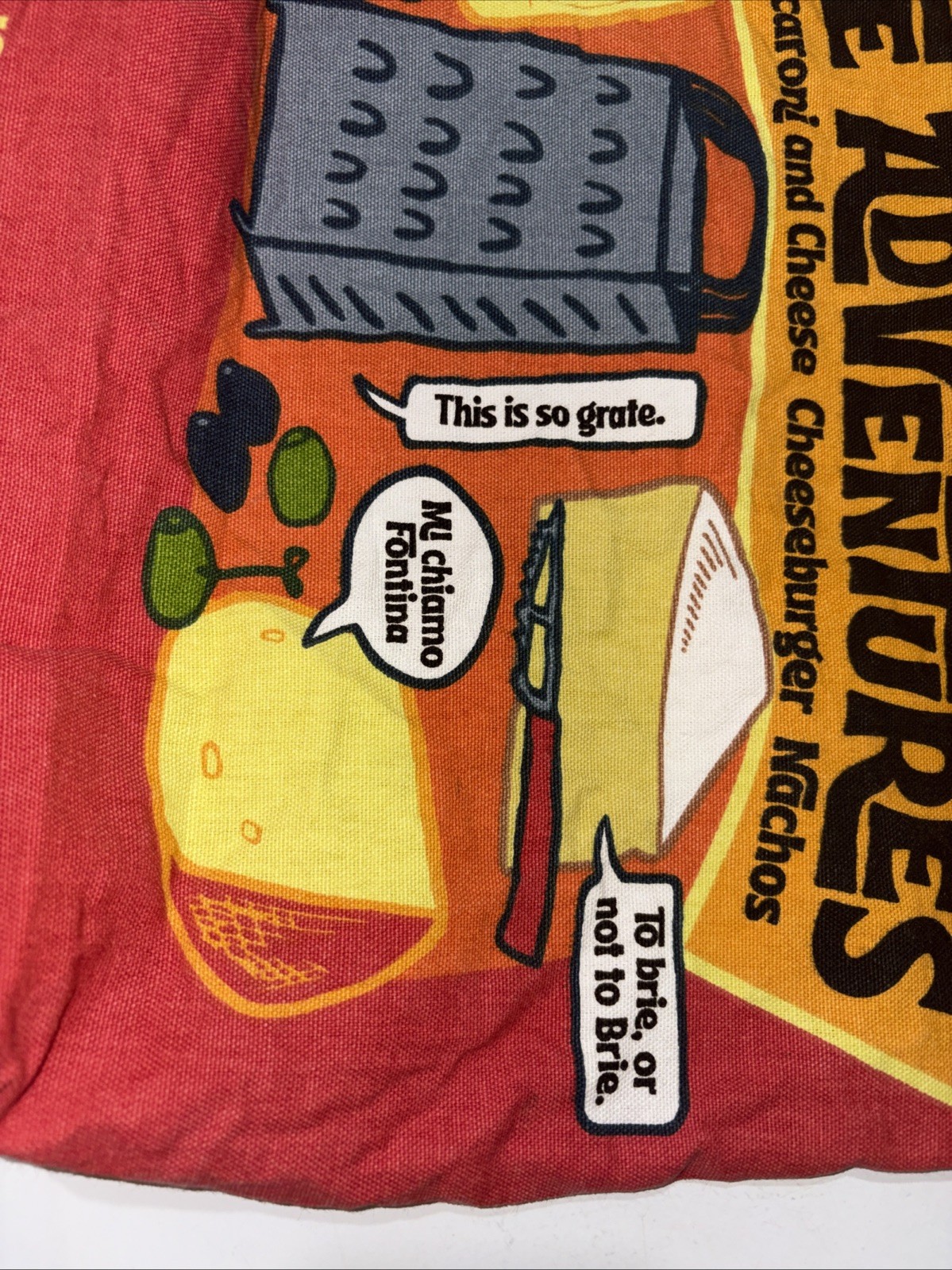 Trader Joes Cheese Tote Shopping Bag Experience Extravaganza Canvas Fun Graphic