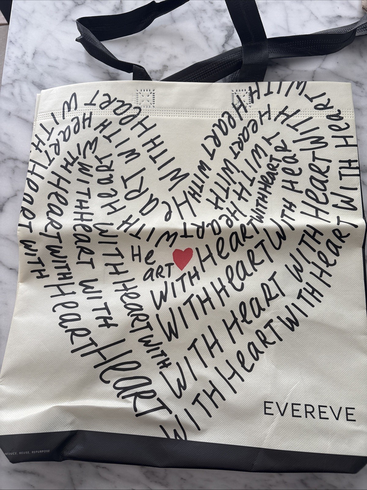 Evereve Reusable Tote Bag, Large 15×16.5×5.5 In