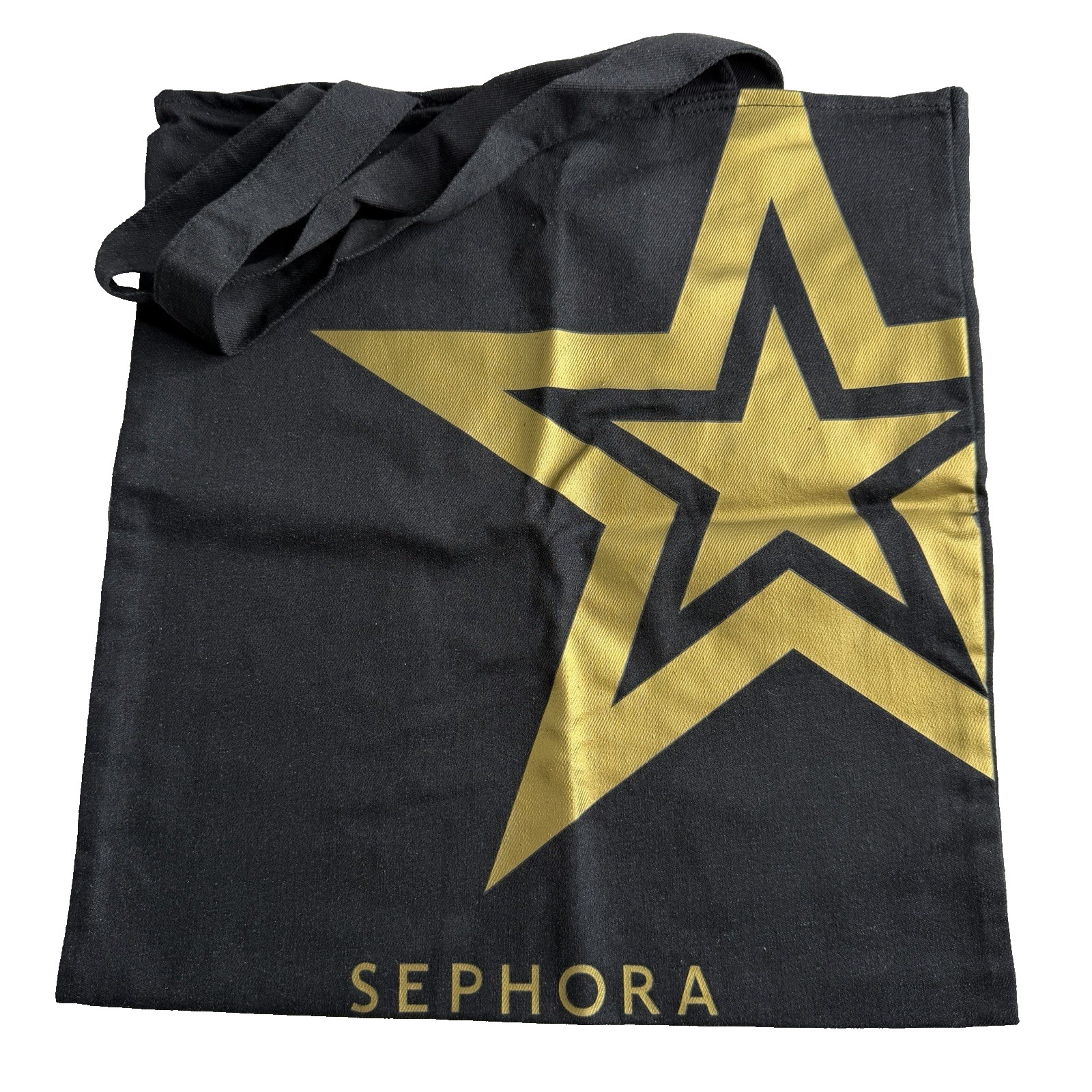 Sephora Tote Shopping Bag Reusable Canvas Black 15″ x 17″ NEW