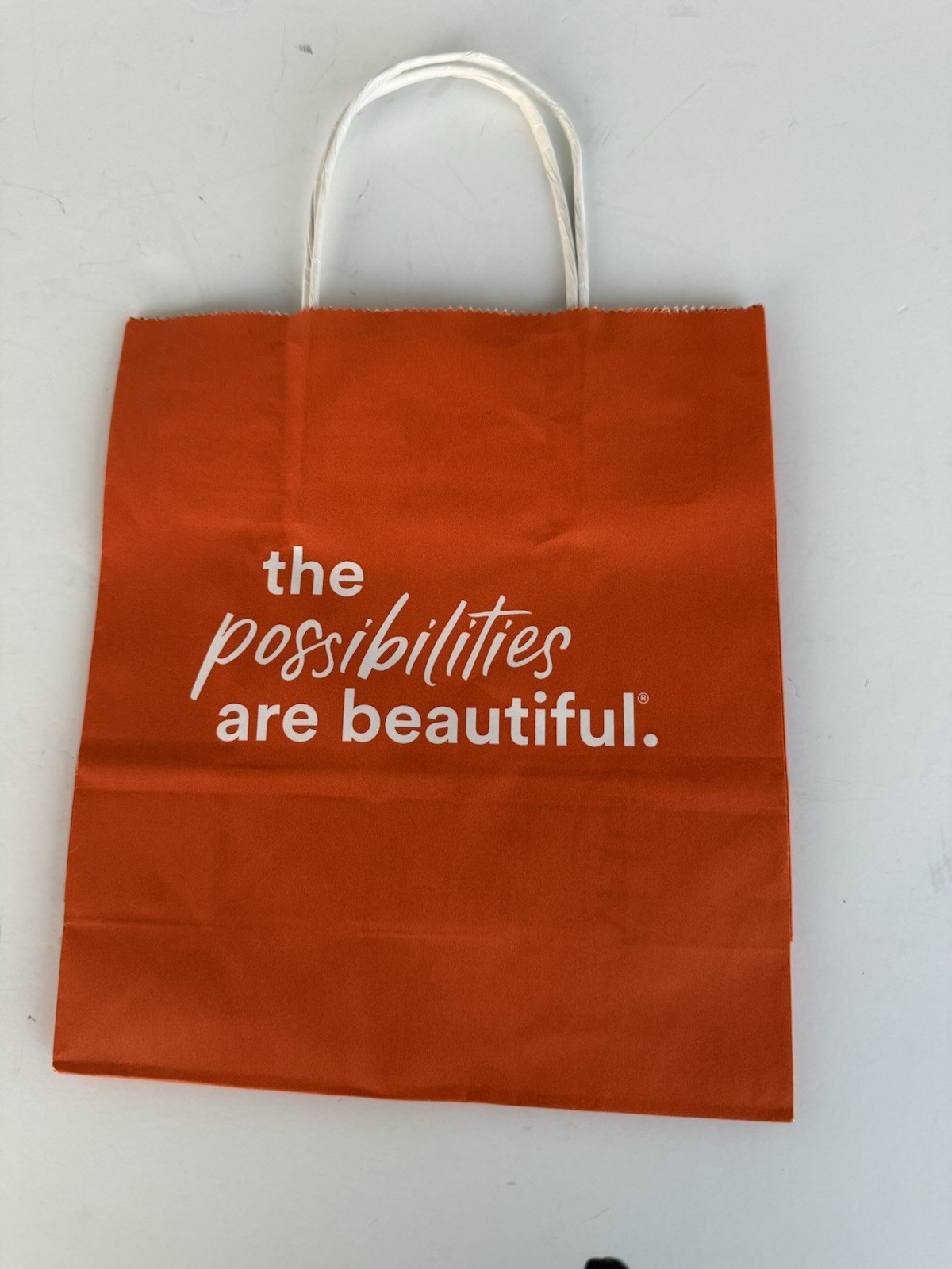 Ulta Beauty Small Orange Shopping Bag Tote Gift Bag 8.25×7.25×3.25