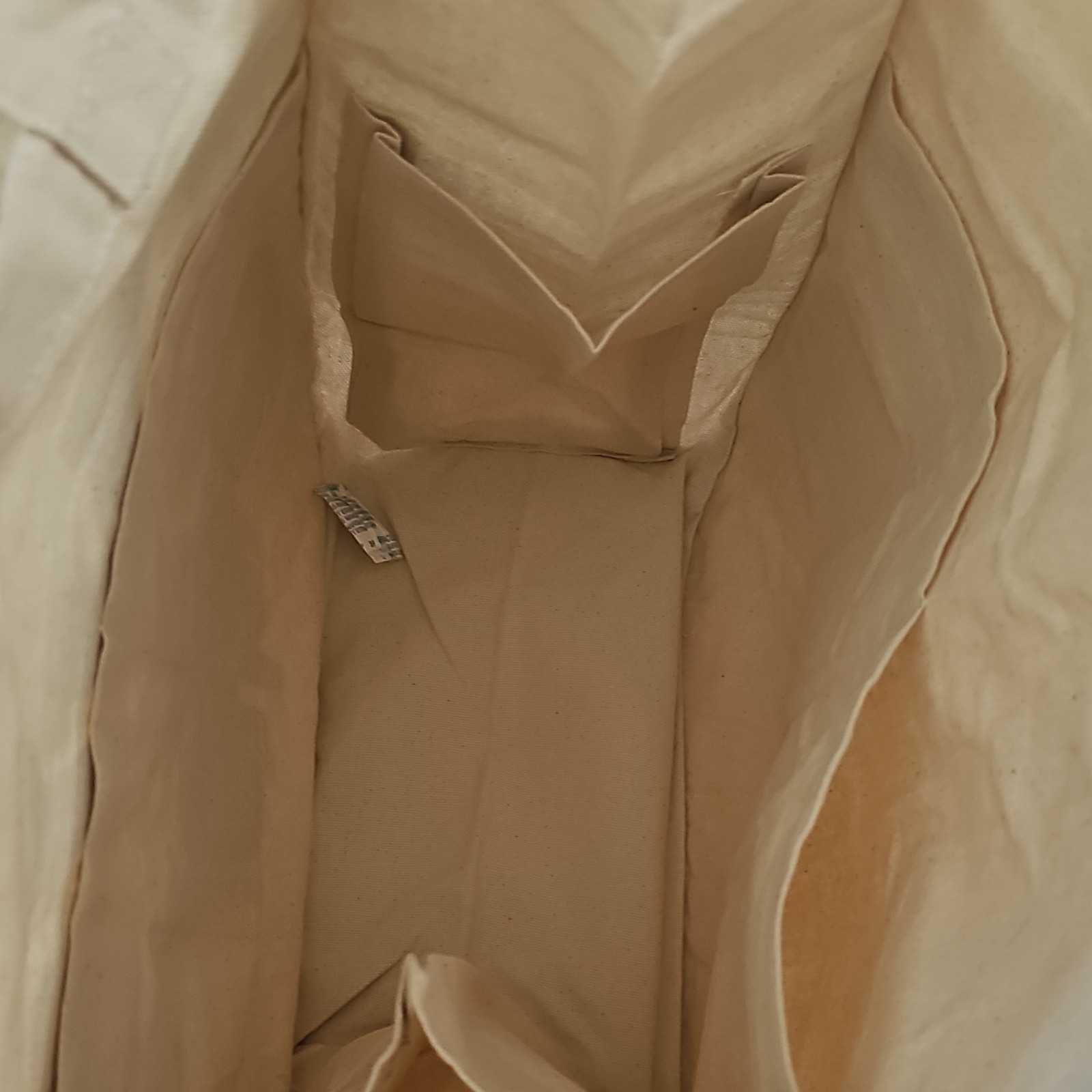 Handmade Beige/Brown Canvas Reusable Tote Bag Heart Star Smiley Patch