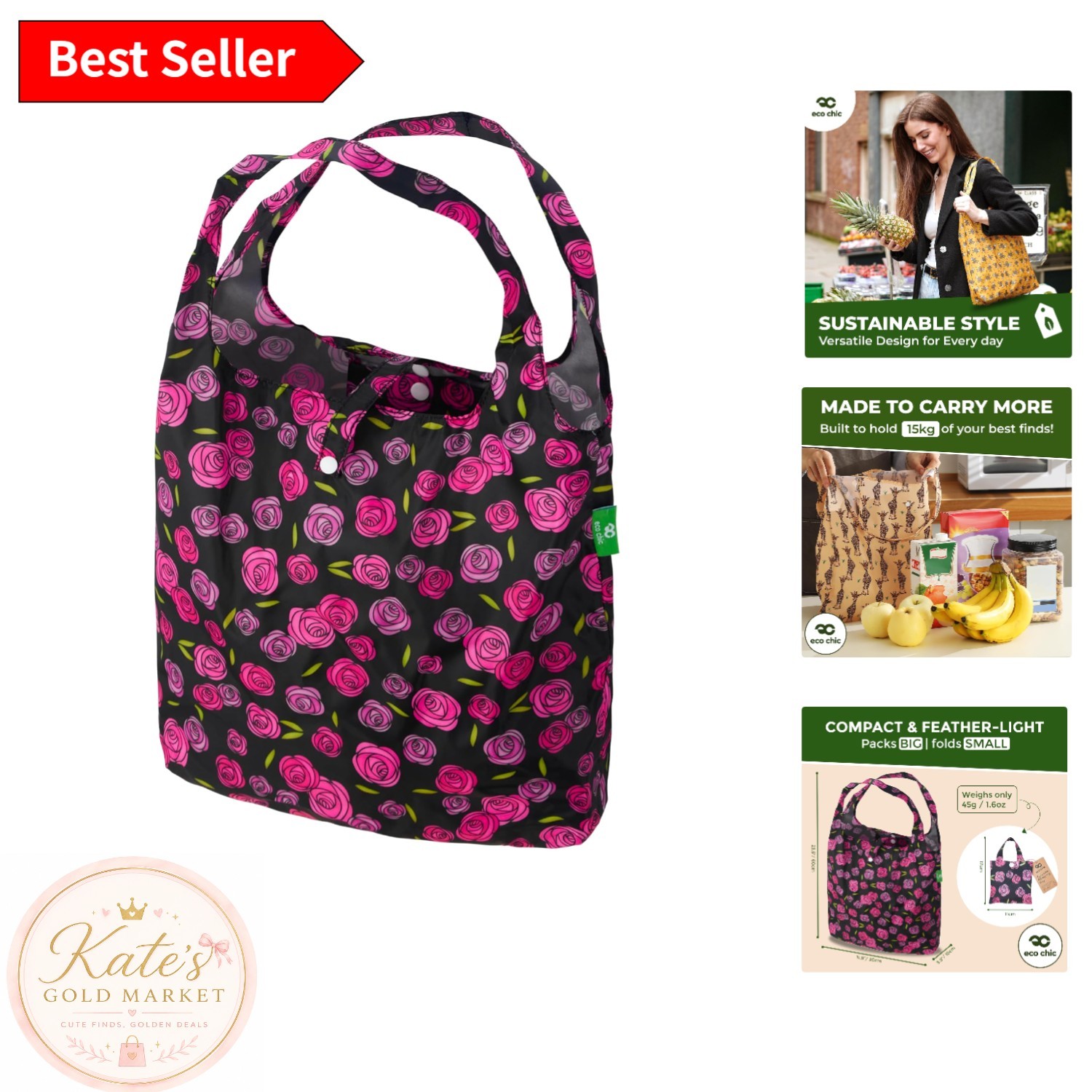 Your Sustainable, Lightweight Grocery Tote – Waterproof & Stylish Design