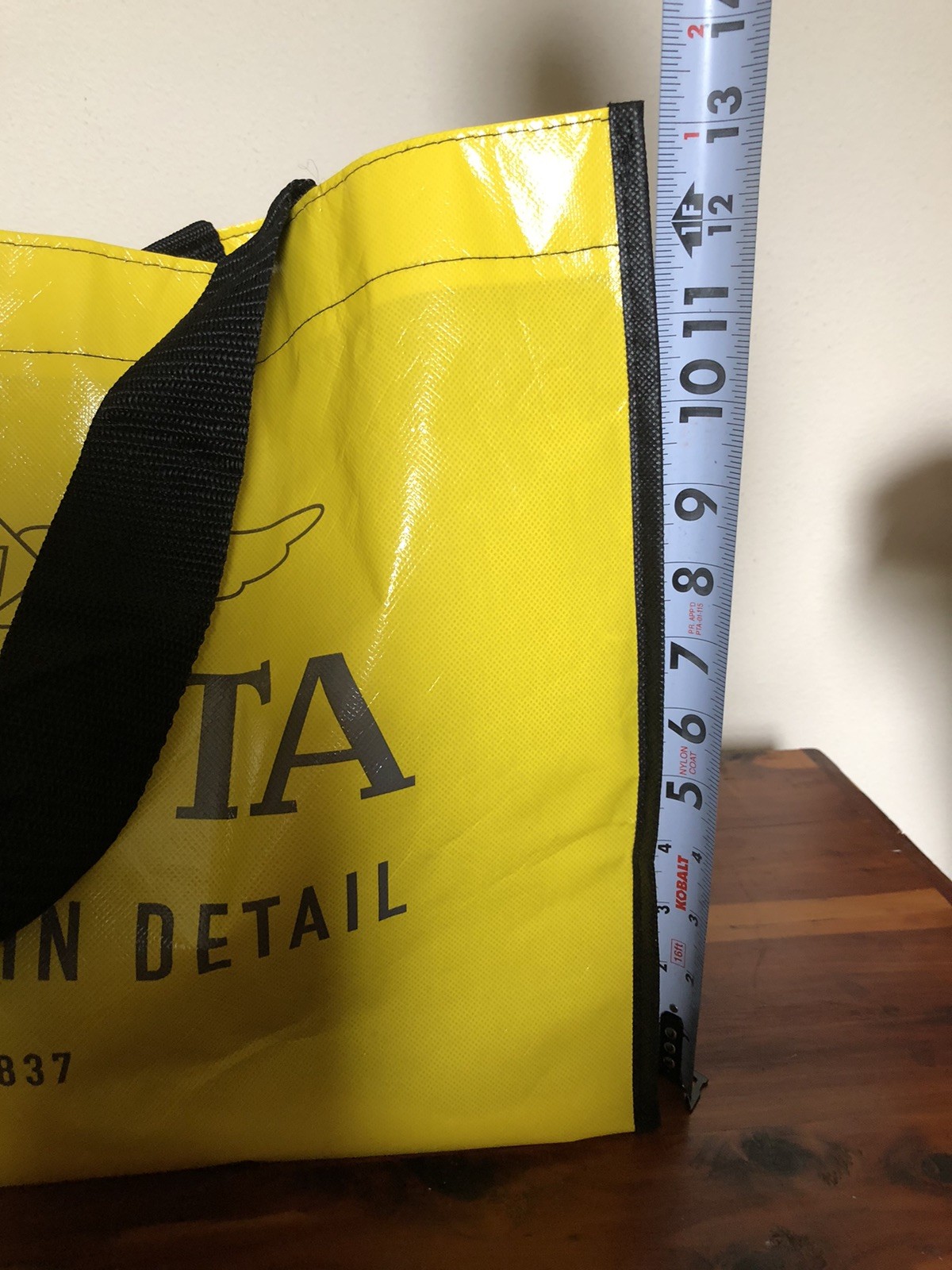 INVICTA Watch Logo Reusable Tote Bag 17” Yellow Black Shopping Grocery Bag New