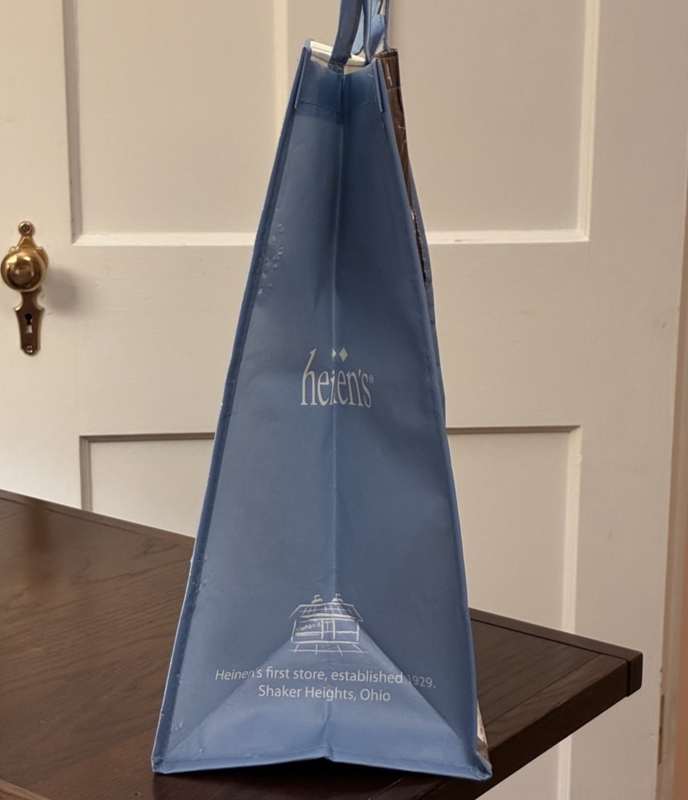 Heinen’s CLEVELAND OHIO 15.5 x 13.75 x 8″ Reusable Shopping Tote Bag ~ Landmarks