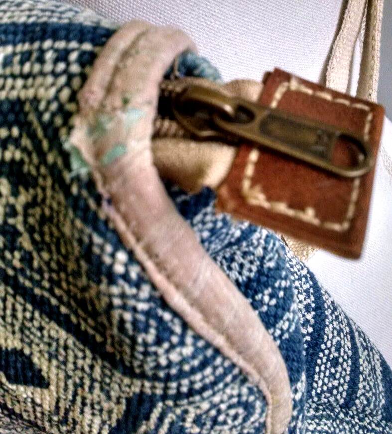 The Barrel Sack Back Pack Hand Crafted SimilarToThe Sebastian Blue White Lined