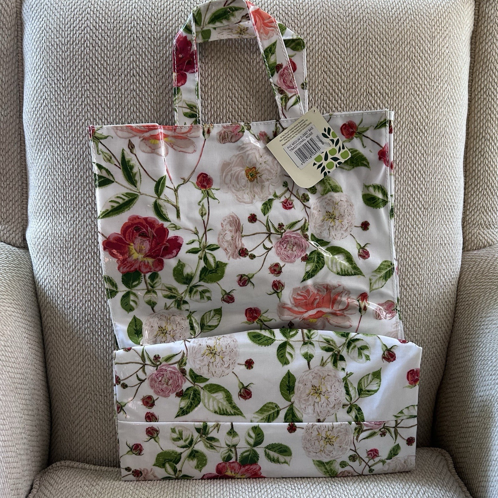 Royal Horticultural Society Traditional Rose PVC Tote Bag Ulster Weavers