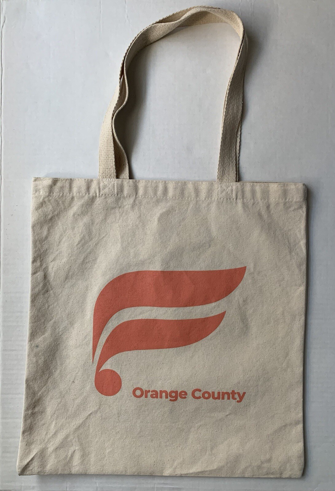 FABLETICS Reusable Tote Bag Canvas Orange County Cuteness in the Bag NWOT