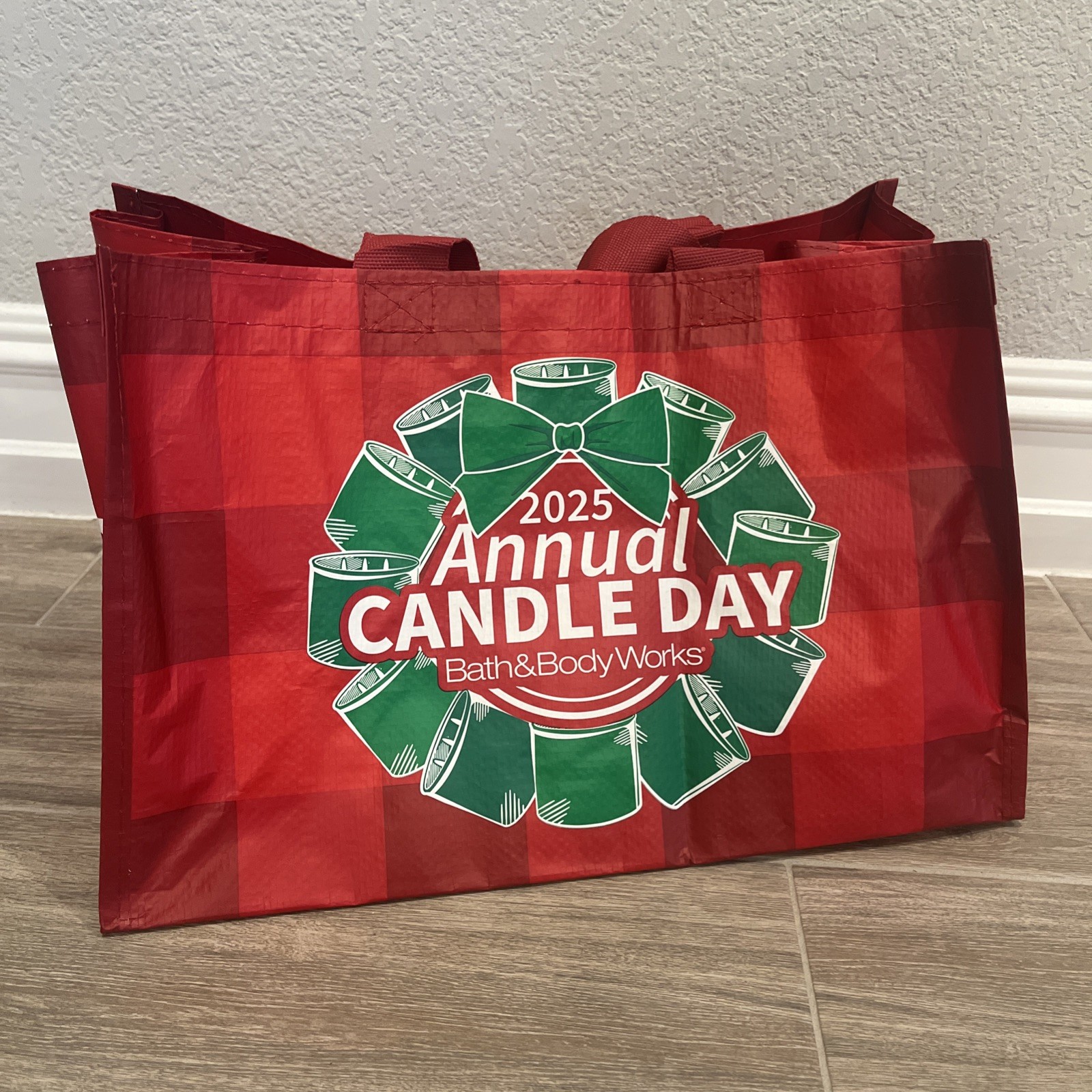 Bath & Body Works 2025 ANNUAL CANDLE DAY Reusable Shopping Bag Holiday Tote