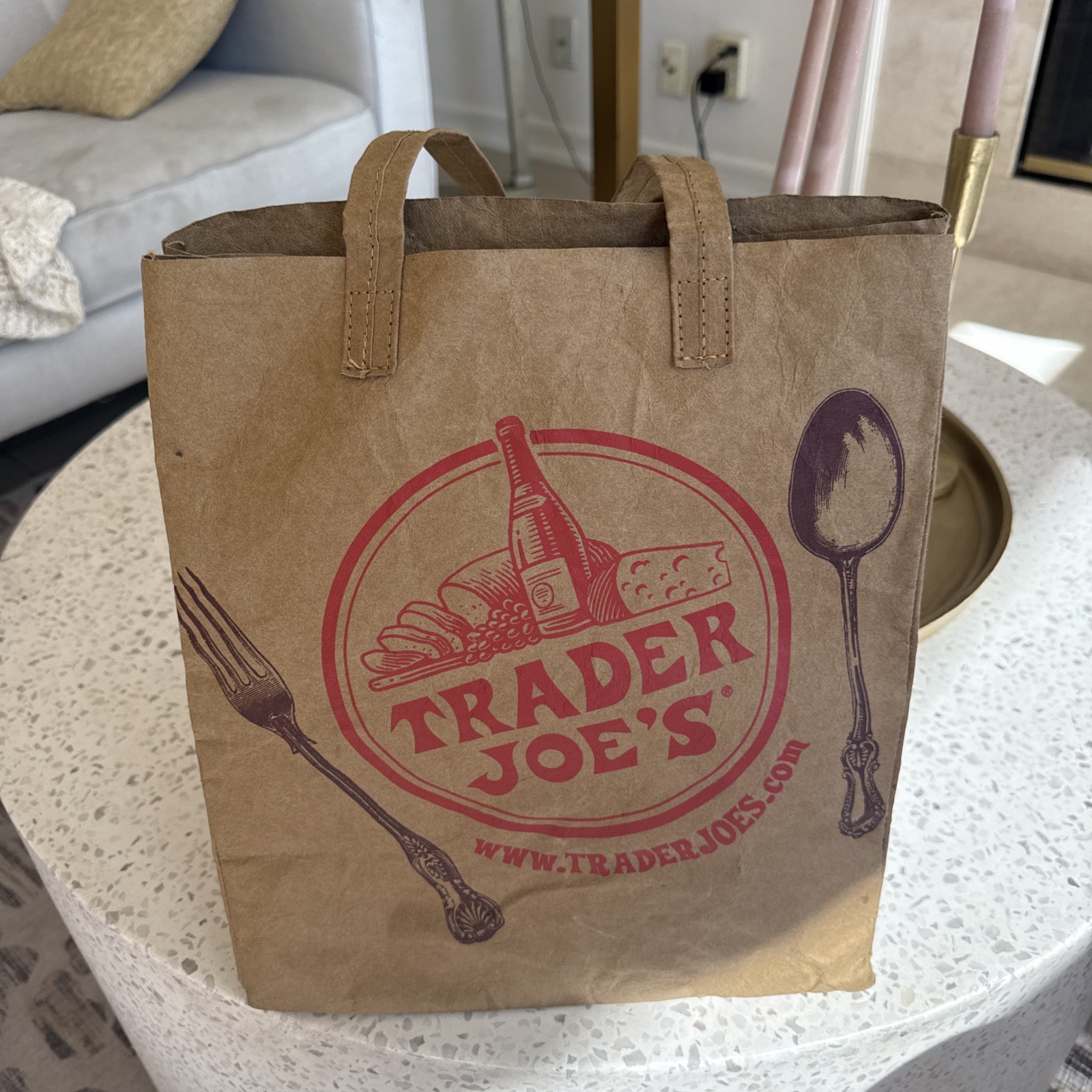1 Trader Joe’s washable reusable paper grocery brown shopping bag