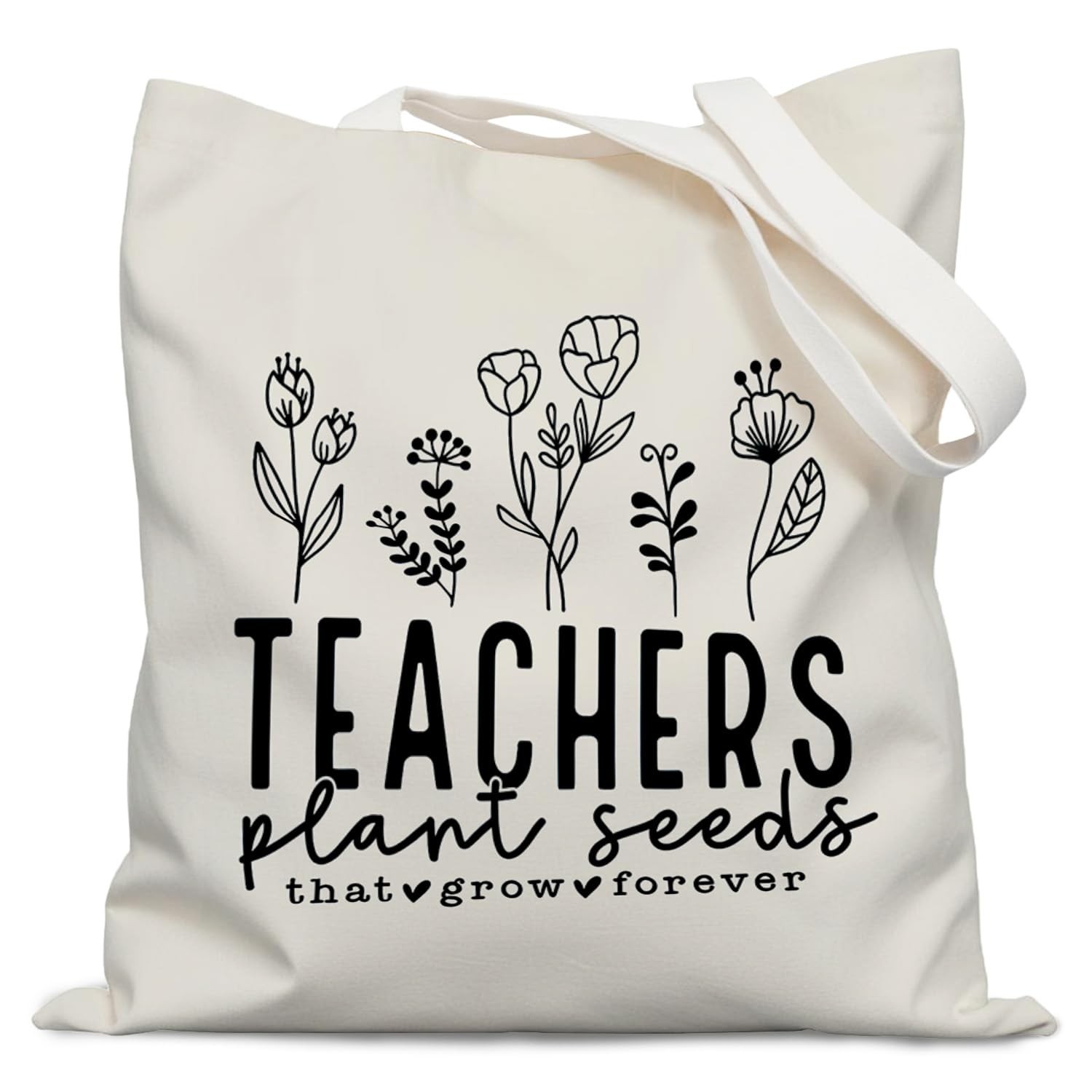 Boho Floral Teacher Tote Bag, Teacher Gifts for , Teacher Appreciation Gifts,…