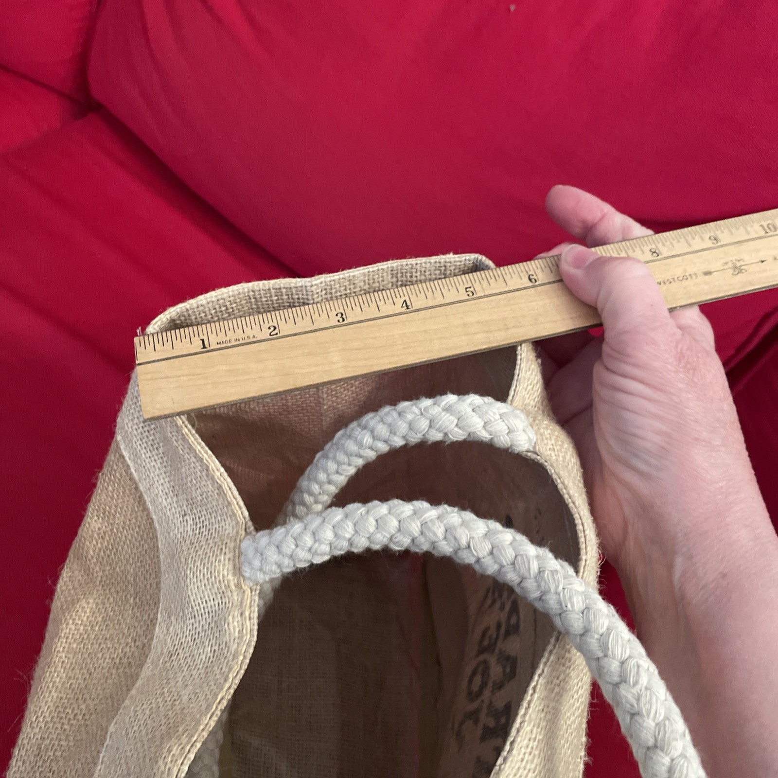 Trader Joe’s Mini Jute Tote Bag Vintage