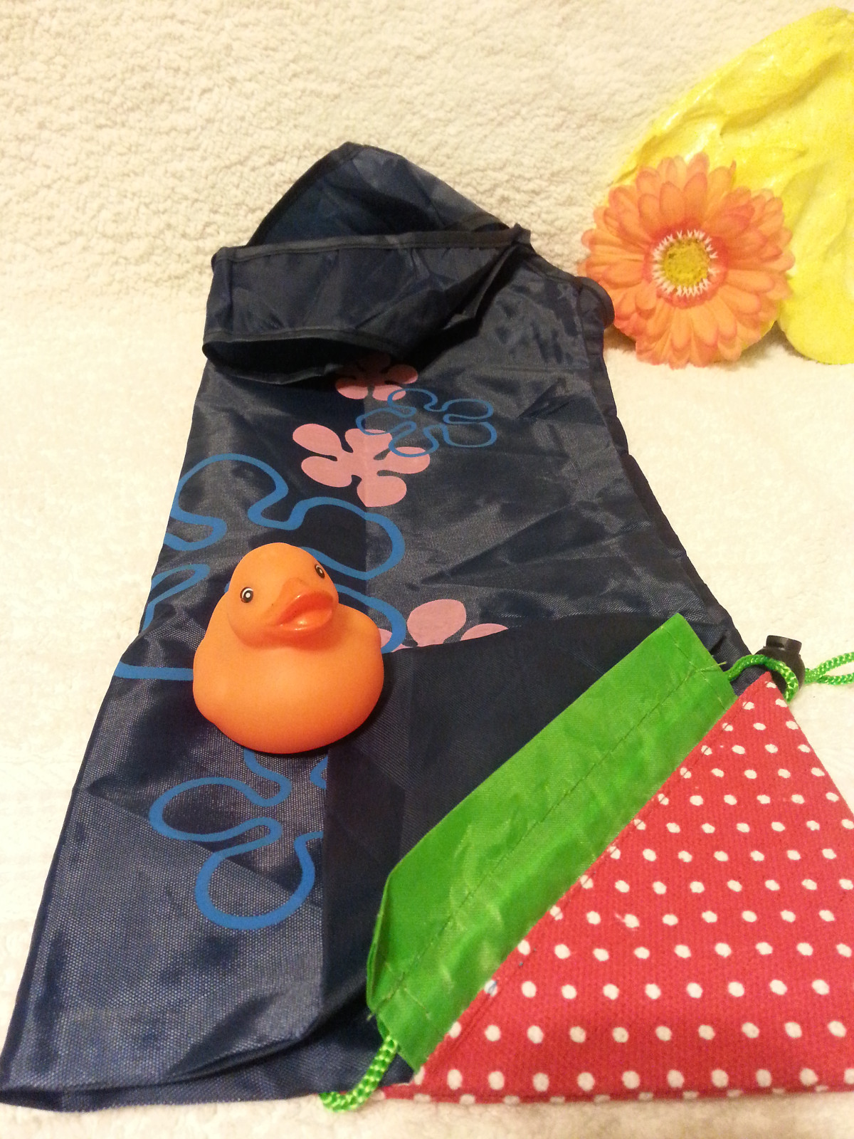 3 Strawberry Navy blue Foldable Pocket Reusable Shopping Tote Bags – US seller