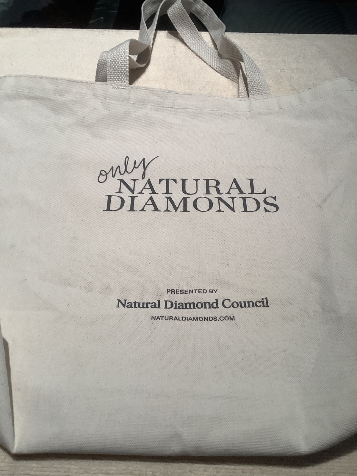 Only Natural Diamonds Enviro Bag Canvas Tote 18”wide 15”high 11” Drop