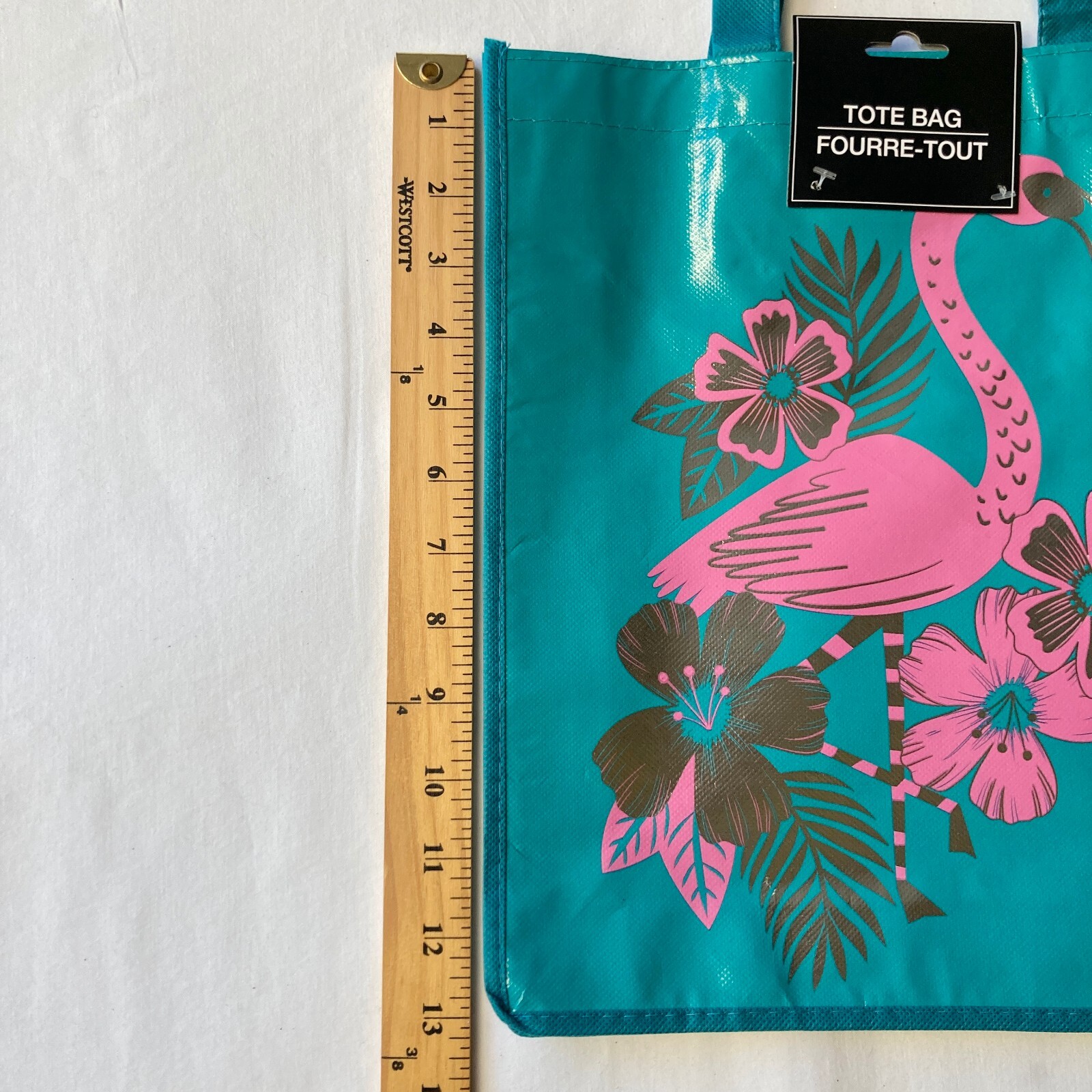 Pink Flamingo Tote Bag Shopper Reusable Shopping Bag Beach Gift Flower Tropical