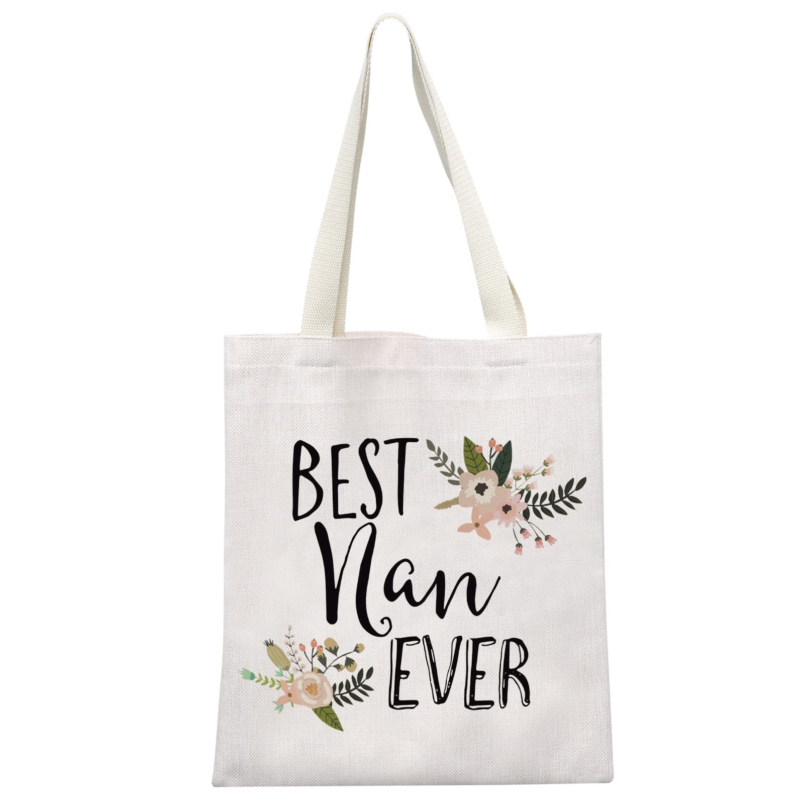 Nan Gift for Grandma Makeup Bag Mother’s Day Gifts One Size, Beige Tote